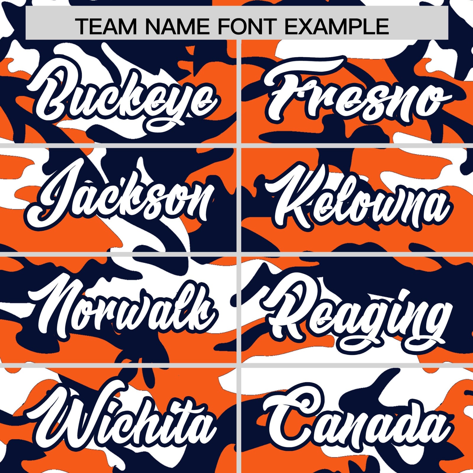 Custom Orange Navy White Camo Gradient Fashion Baseball Jersey | Perfect for Training,Sublimation Printed & Stitched,Add Name and Numbern,Perfect for Teams | KXKSHOP