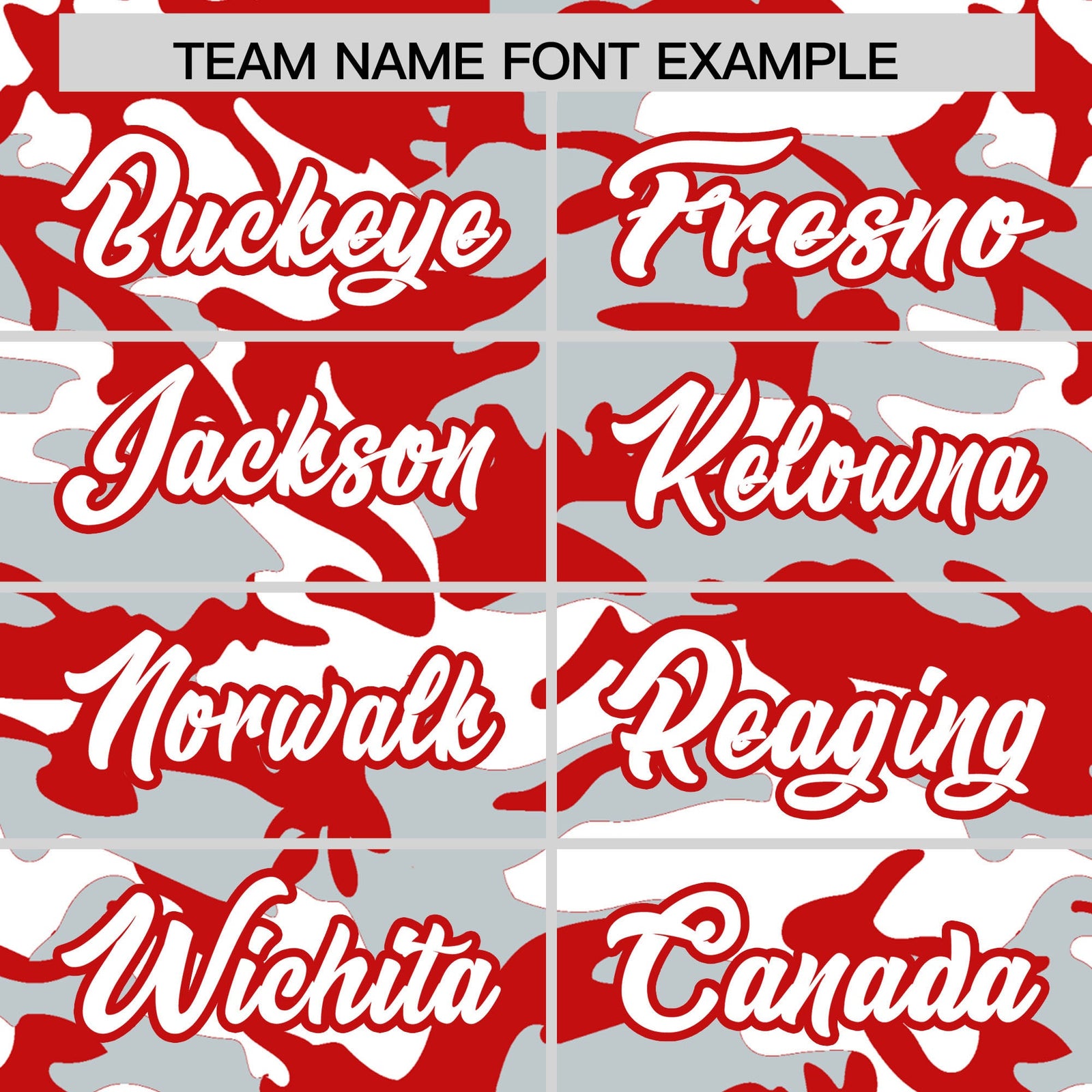 Custom Silver Red White Camo Gradient Fashion Baseball Jersey | Perfect for Training,Sublimation Printed & Stitched,Add Name and Numbern,Perfect for Teams | KXKSHOP