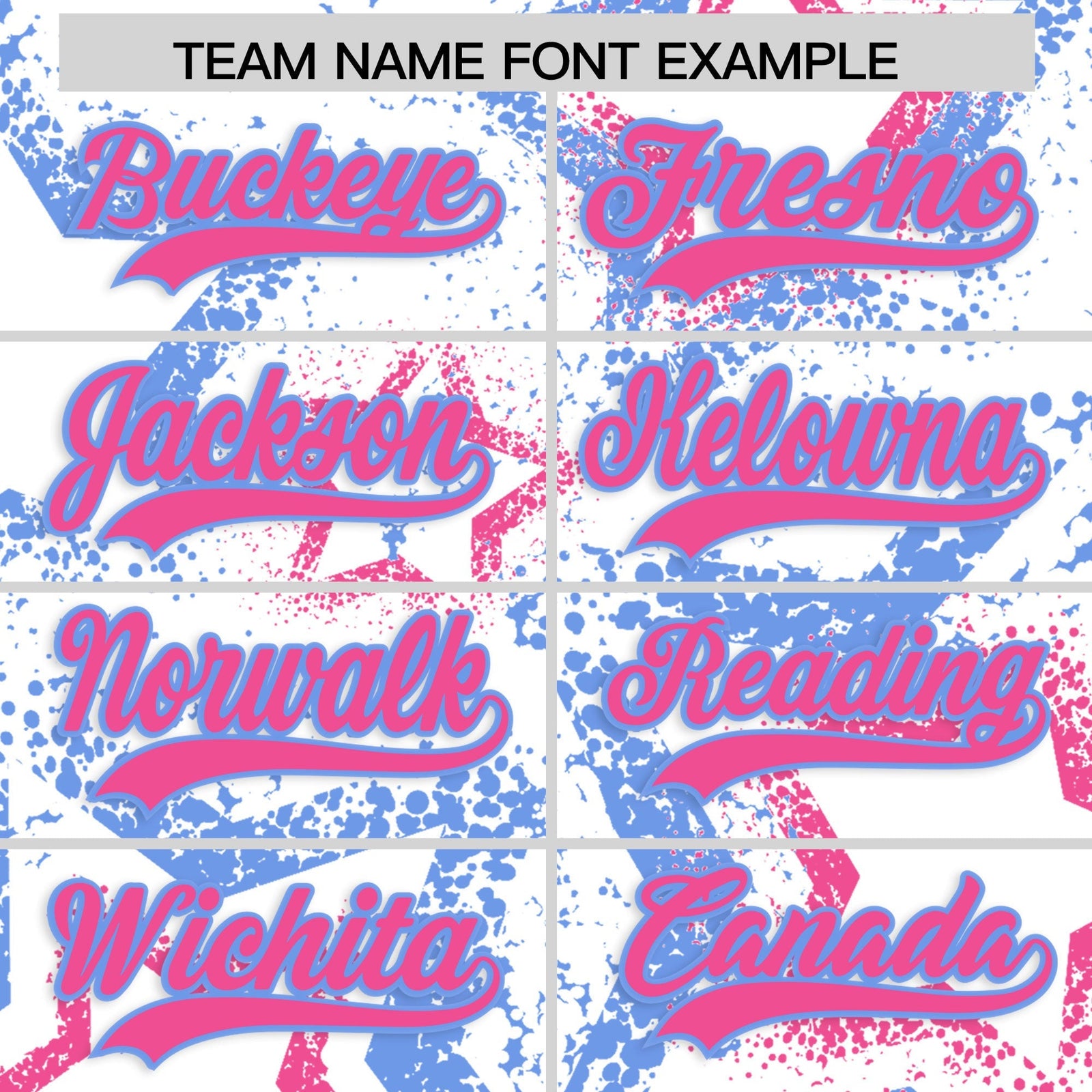 Custom White Light Blue Pink Star-Shaped Ink Texture Graffiti Pattern Baseball Jersey | Sublimation Printed & Stitched,Add Name and Numbern,Perfect for Parties,Perfect for Training | KXKSHOP