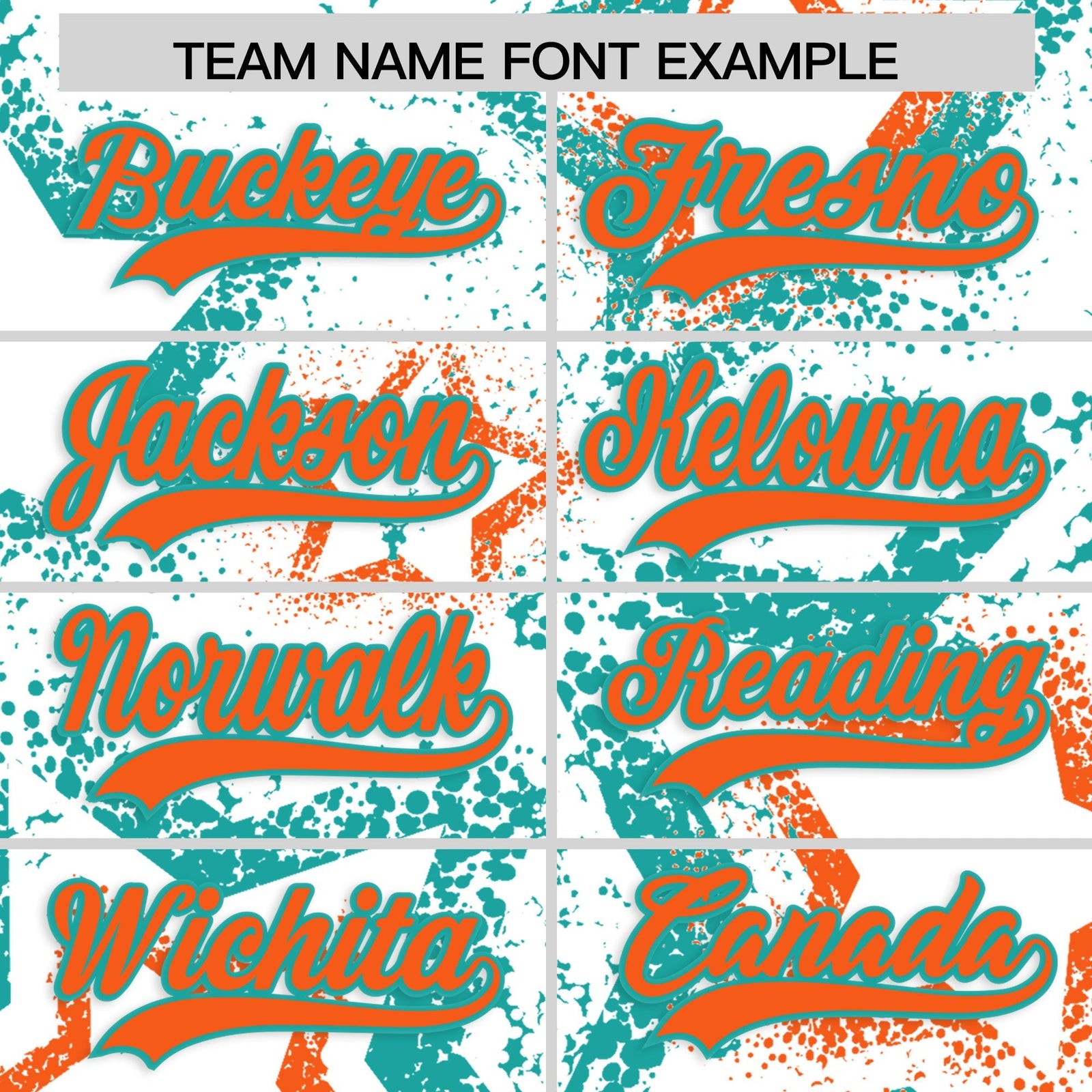 Custom White Aqua Orange Star-Shaped Ink Texture Graffiti Pattern Baseball Jersey | Sublimation Printed & Stitched,Add Name and Numbern,Perfect for Parties,Perfect for Training | KXKSHOP