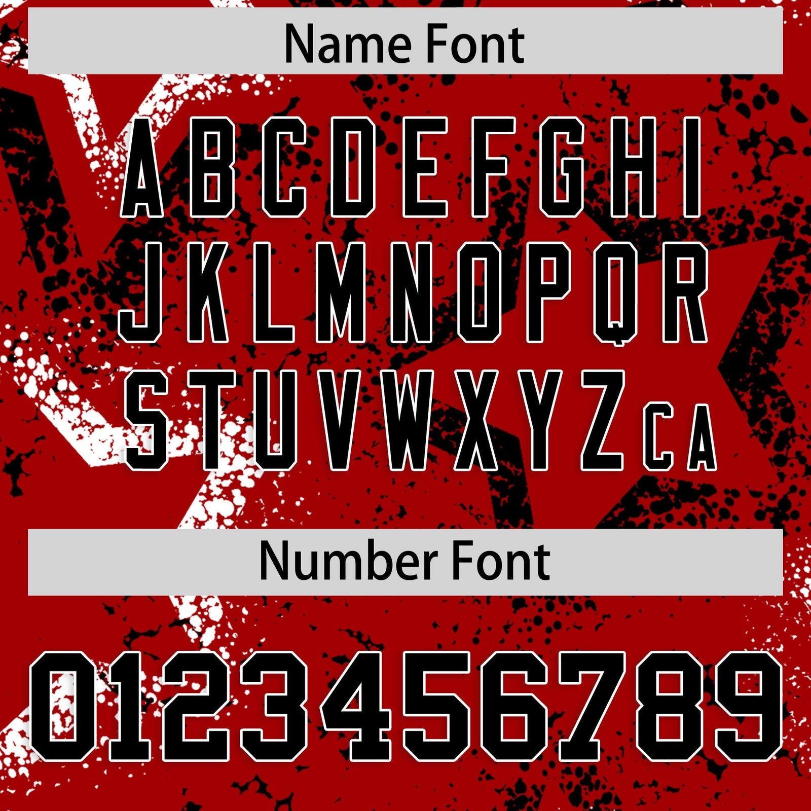 Custom Red White Black Star-Shaped Ink Texture Graffiti Pattern Baseball Jersey | Sublimation Printed & Stitched,Add Name and Numbern,Perfect for Parties,Perfect for Training | KXKSHOP