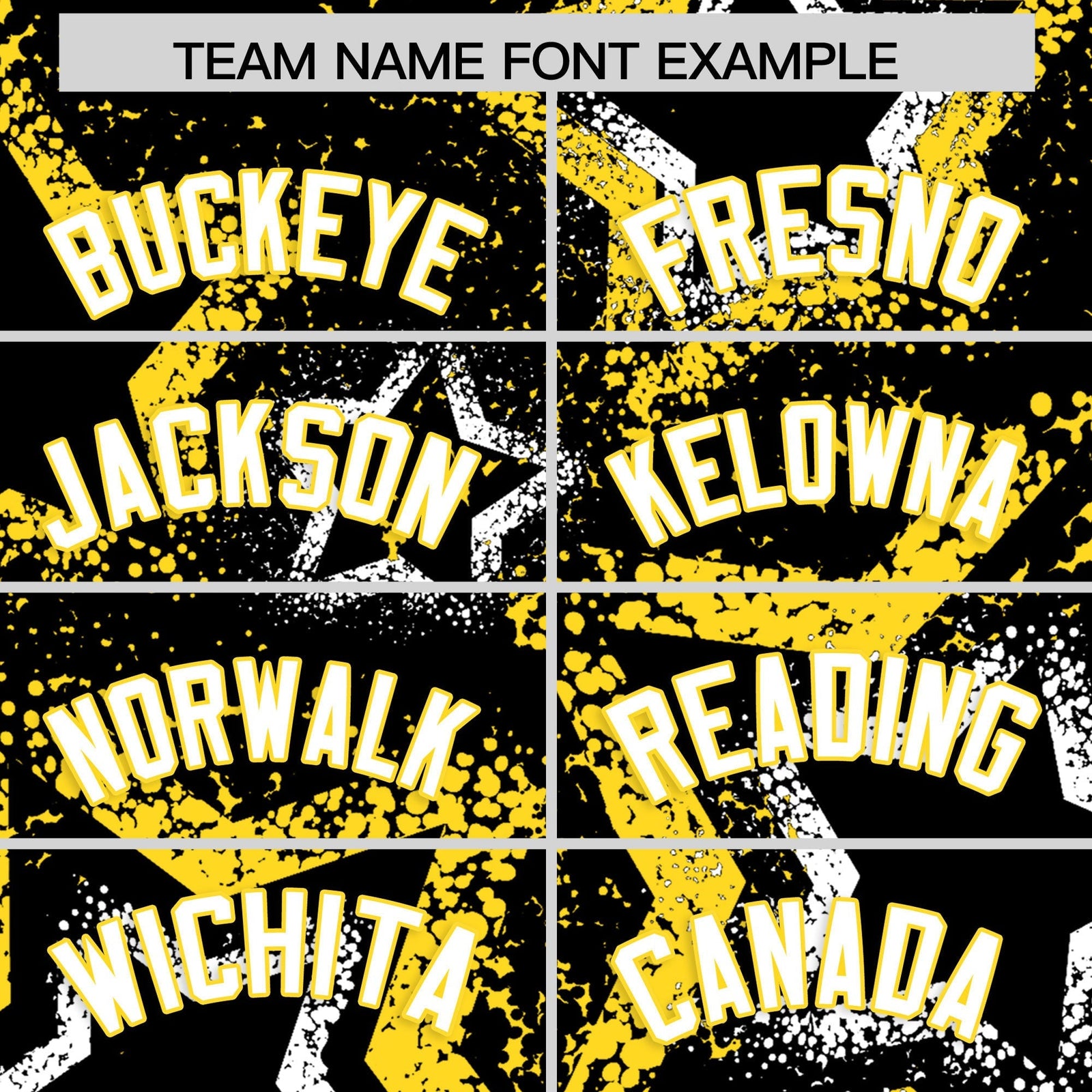 Custom Black White Gold Star-Shaped Ink Texture Graffiti Pattern Baseball Jersey | Sublimation Printed & Stitched,Add Name and Numbern,Perfect for Parties,Perfect for Training | KXKSHOP