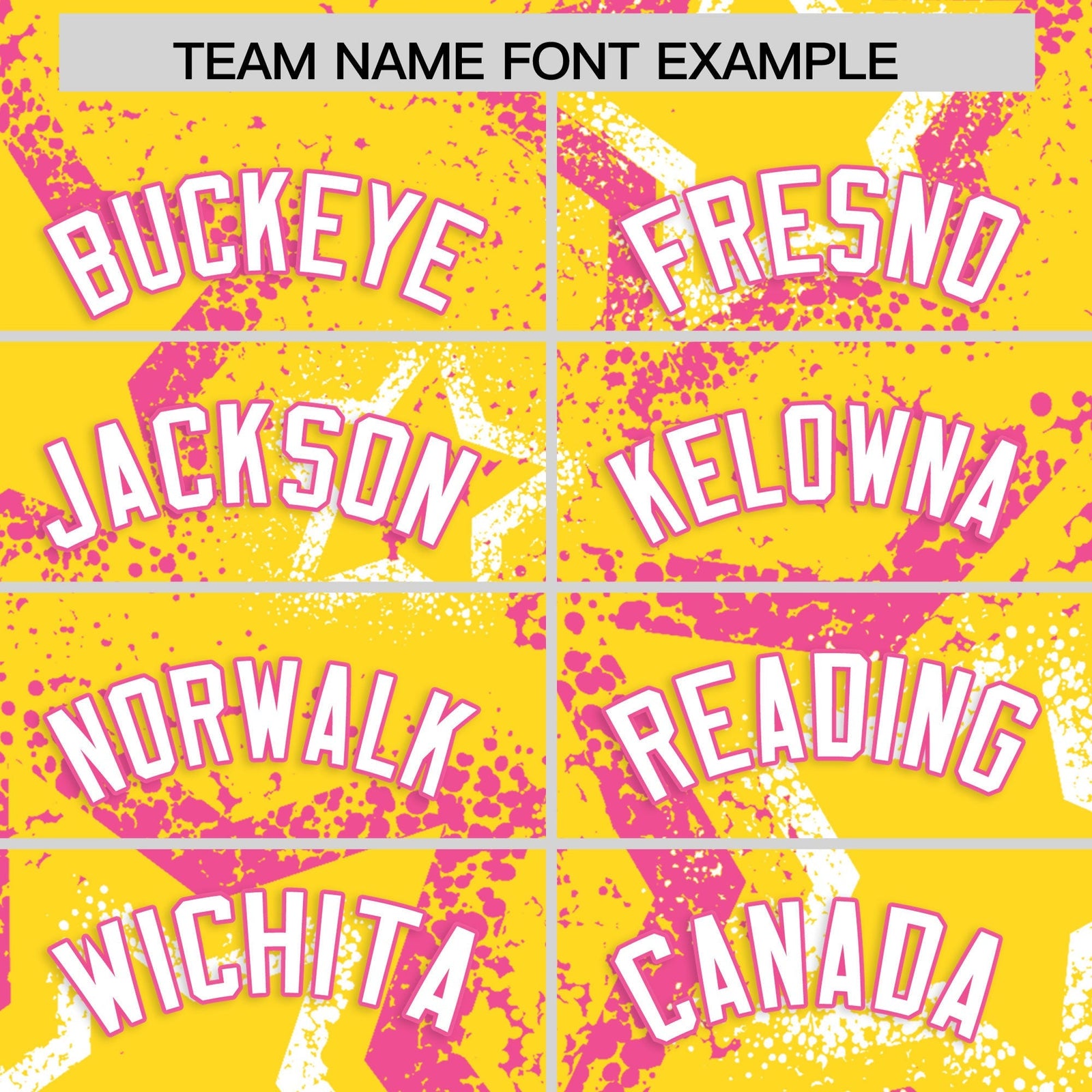 Custom Gold White Pink Star-Shaped Ink Texture Graffiti Pattern Baseball Jersey | Sublimation Printed & Stitched,Add Name and Numbern,Perfect for Parties,Perfect for Training | KXKSHOP
