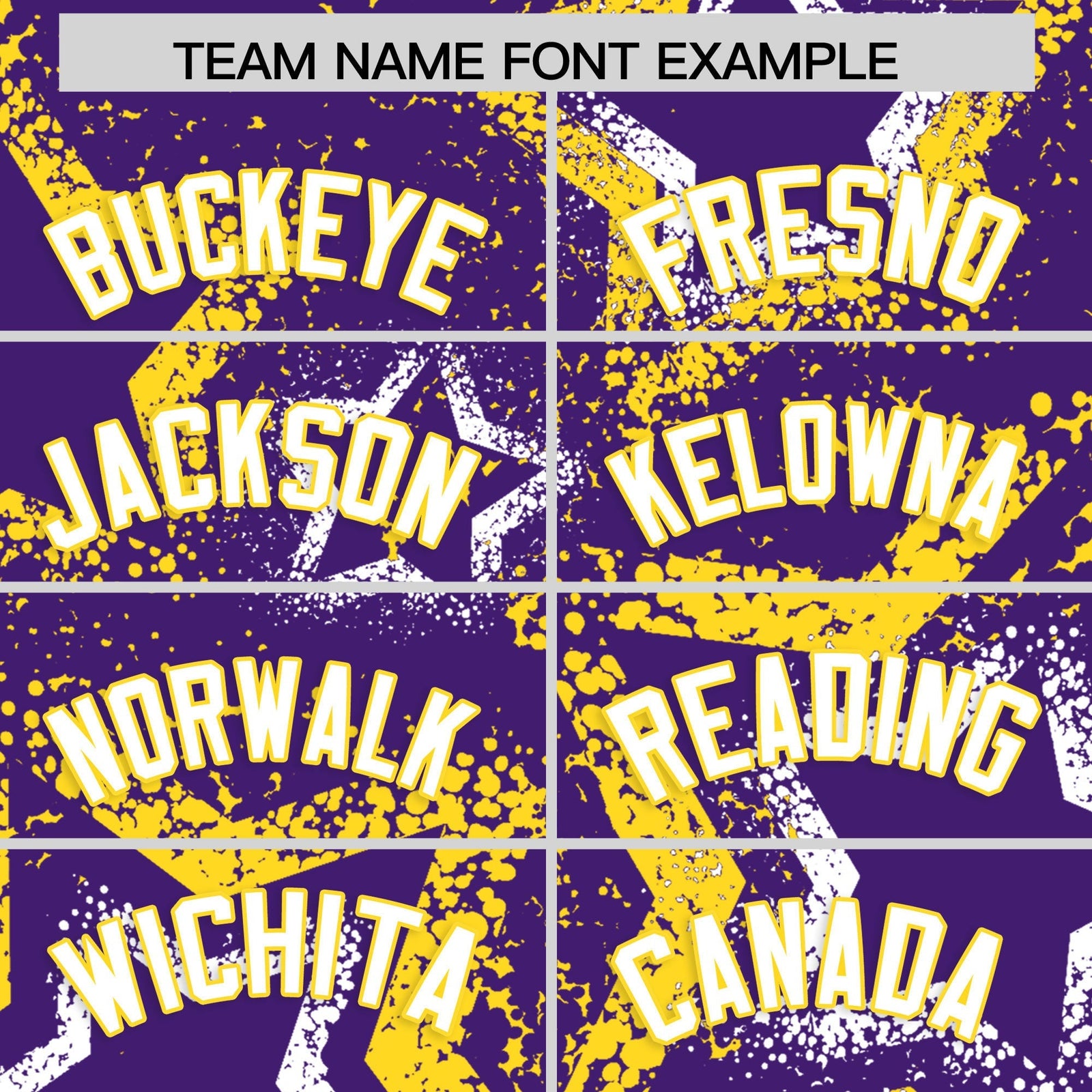 Custom Purple White Gold Star-Shaped Ink Texture Graffiti Pattern Baseball Jersey | Sublimation Printed & Stitched,Add Name and Numbern,Perfect for Parties,Perfect for Training | KXKSHOP