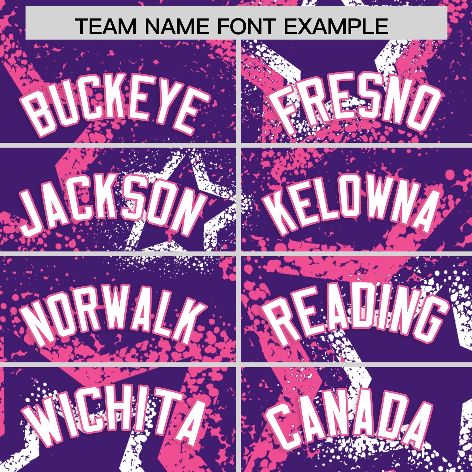 Custom Purple White Pink Star-Shaped Ink Texture Graffiti Pattern Baseball Jersey | Sublimation Printed & Stitched,Add Name and Numbern,Perfect for Parties,Perfect for Training | KXKSHOP