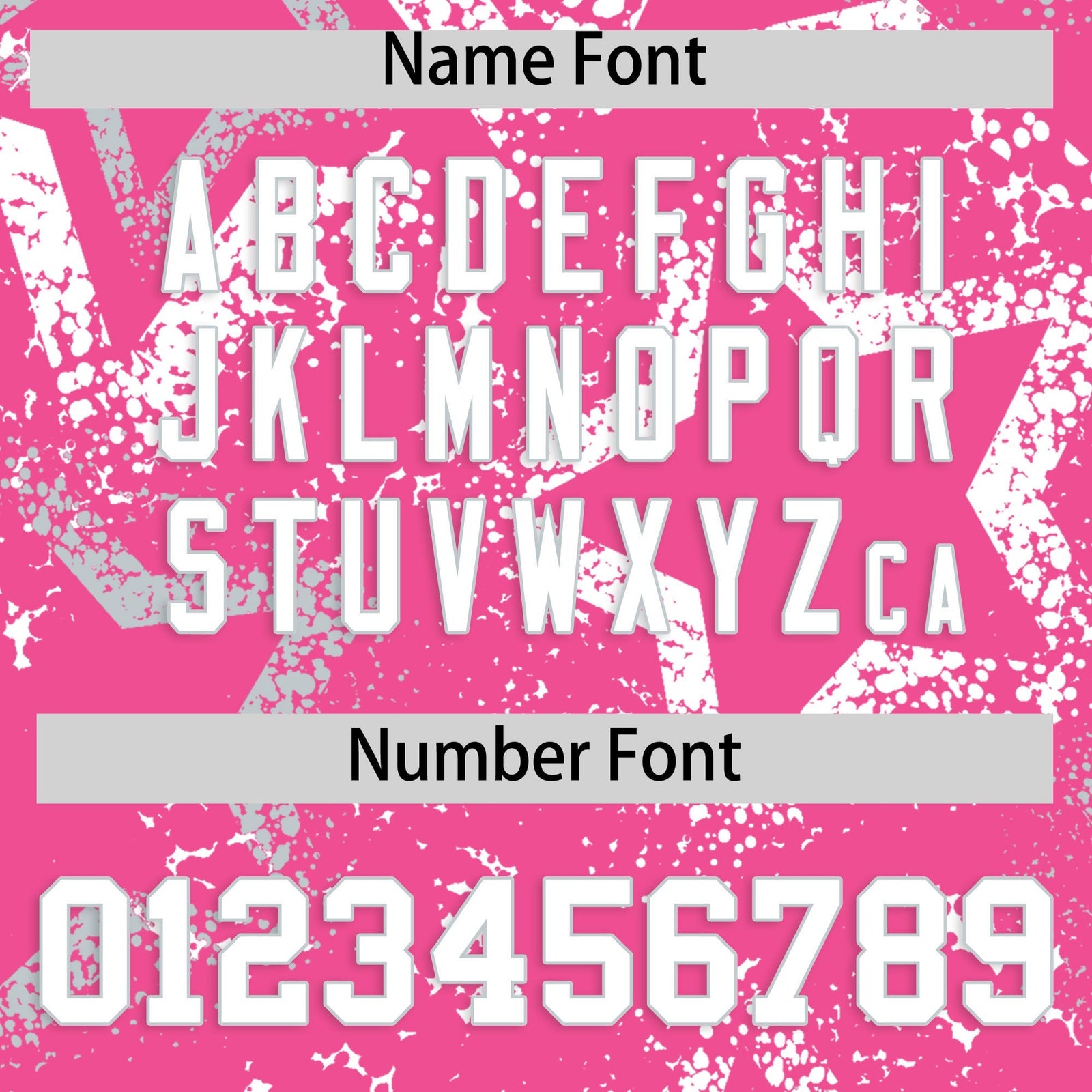 Custom Pink Silver White Star-Shaped Ink Texture Graffiti Pattern Baseball Jersey | Sublimation Printed & Stitched,Add Name and Numbern,Perfect for Parties,Perfect for Training | KXKSHOP