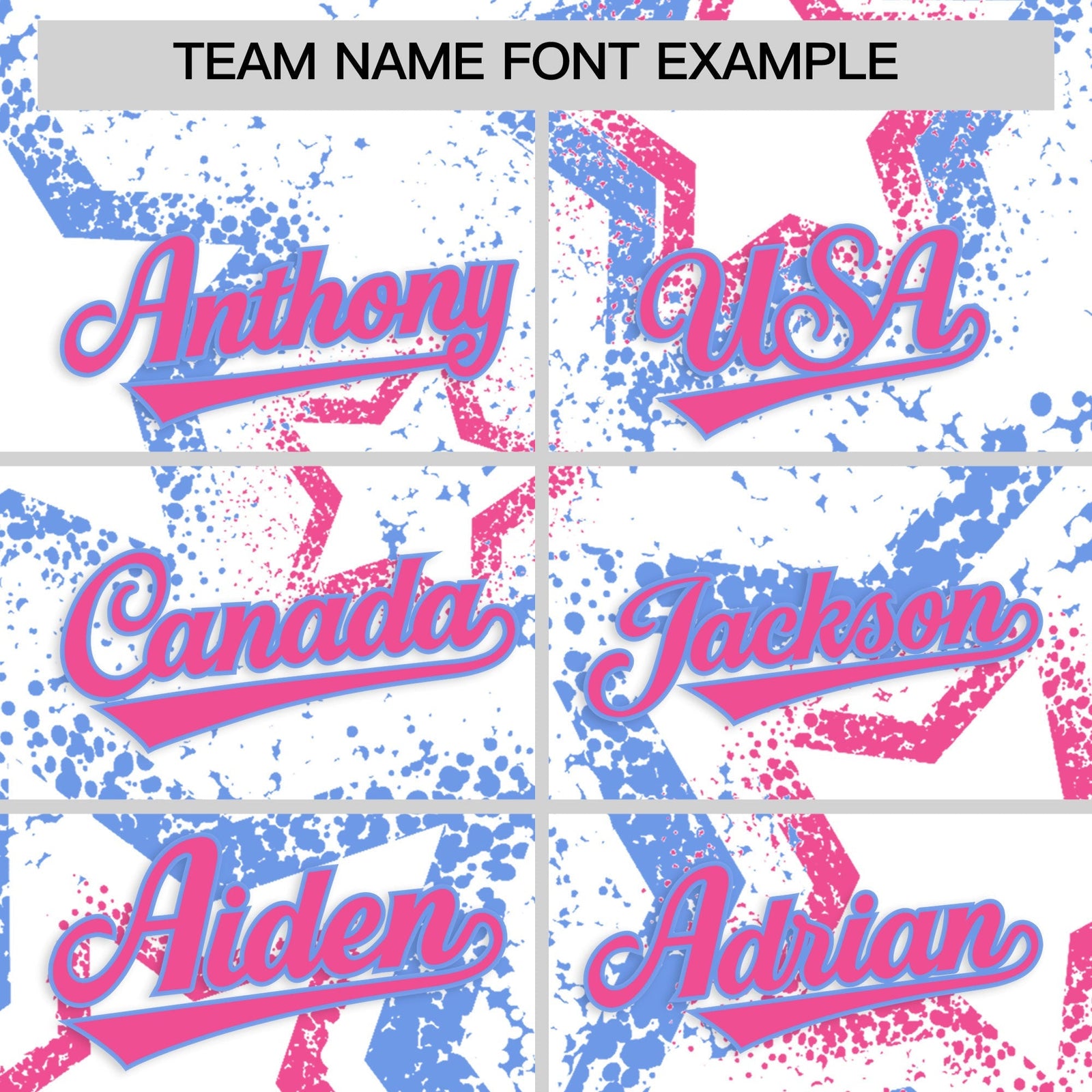 Custom White Light Blue Pink Star-Shaped Ink Texture Graffiti Pattern Baseball Jersey | Sublimation Printed & Stitched,Add Name and Numbern,Perfect for Parties,Perfect for Training | KXKSHOP