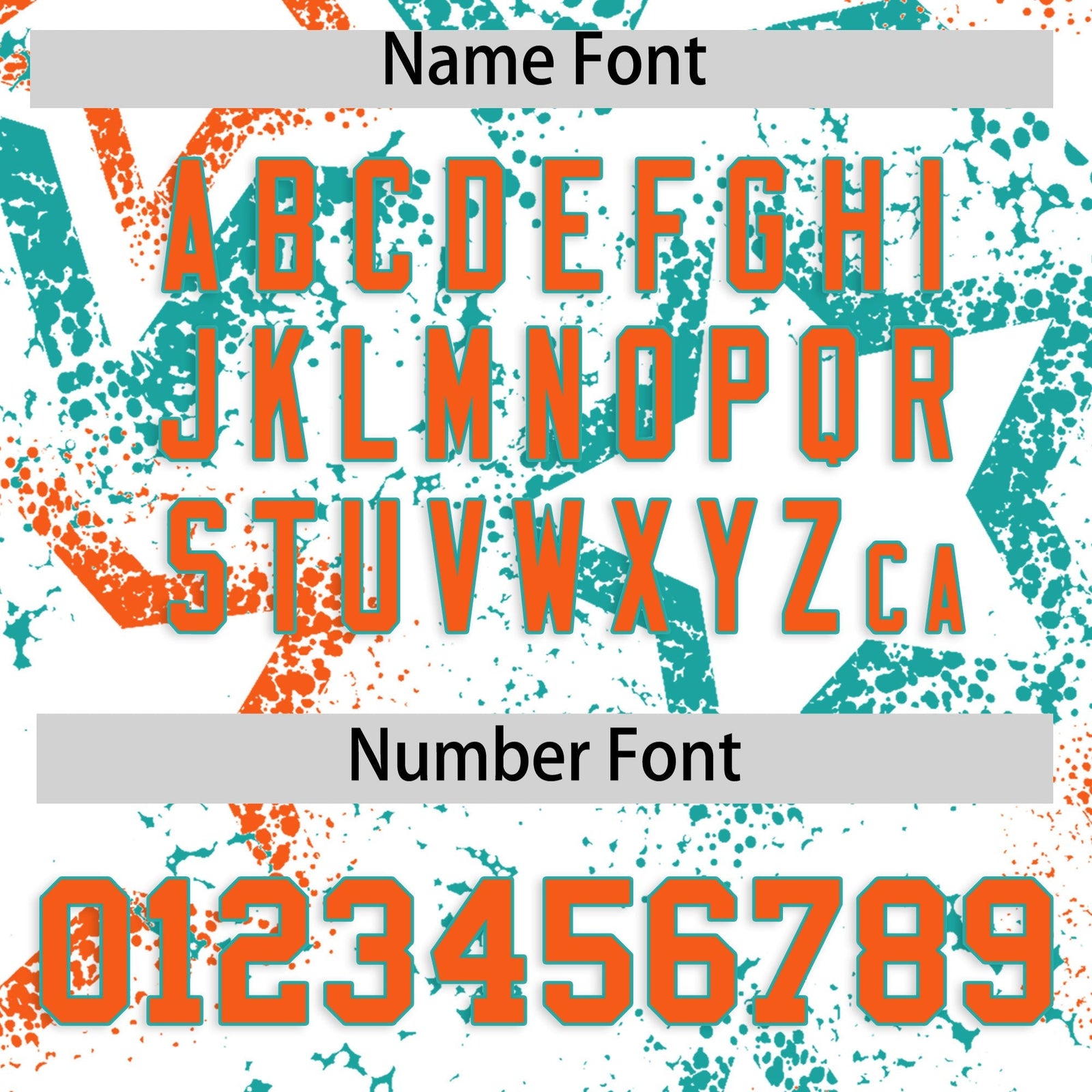 Custom White Aqua Orange Star-Shaped Ink Texture Graffiti Pattern Baseball Jersey | Sublimation Printed & Stitched,Add Name and Numbern,Perfect for Parties,Perfect for Training | KXKSHOP
