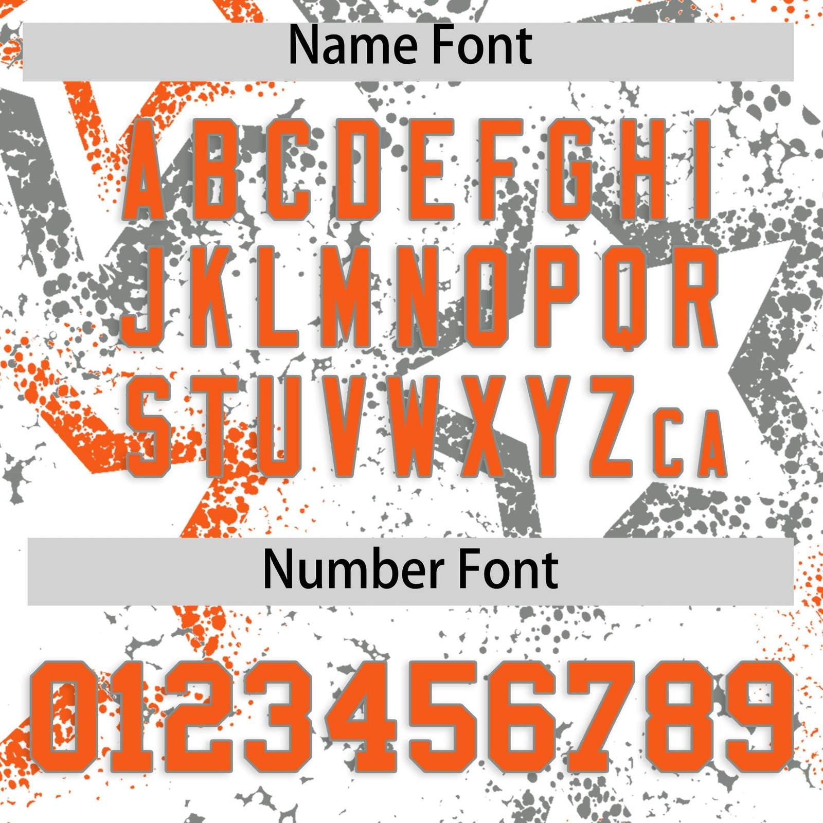 Custom White Orange Star-Shaped Ink Texture Graffiti Pattern Baseball Jersey | Sublimation Printed & Stitched,Add Name and Numbern,Perfect for Parties,Perfect for Training | KXKSHOP