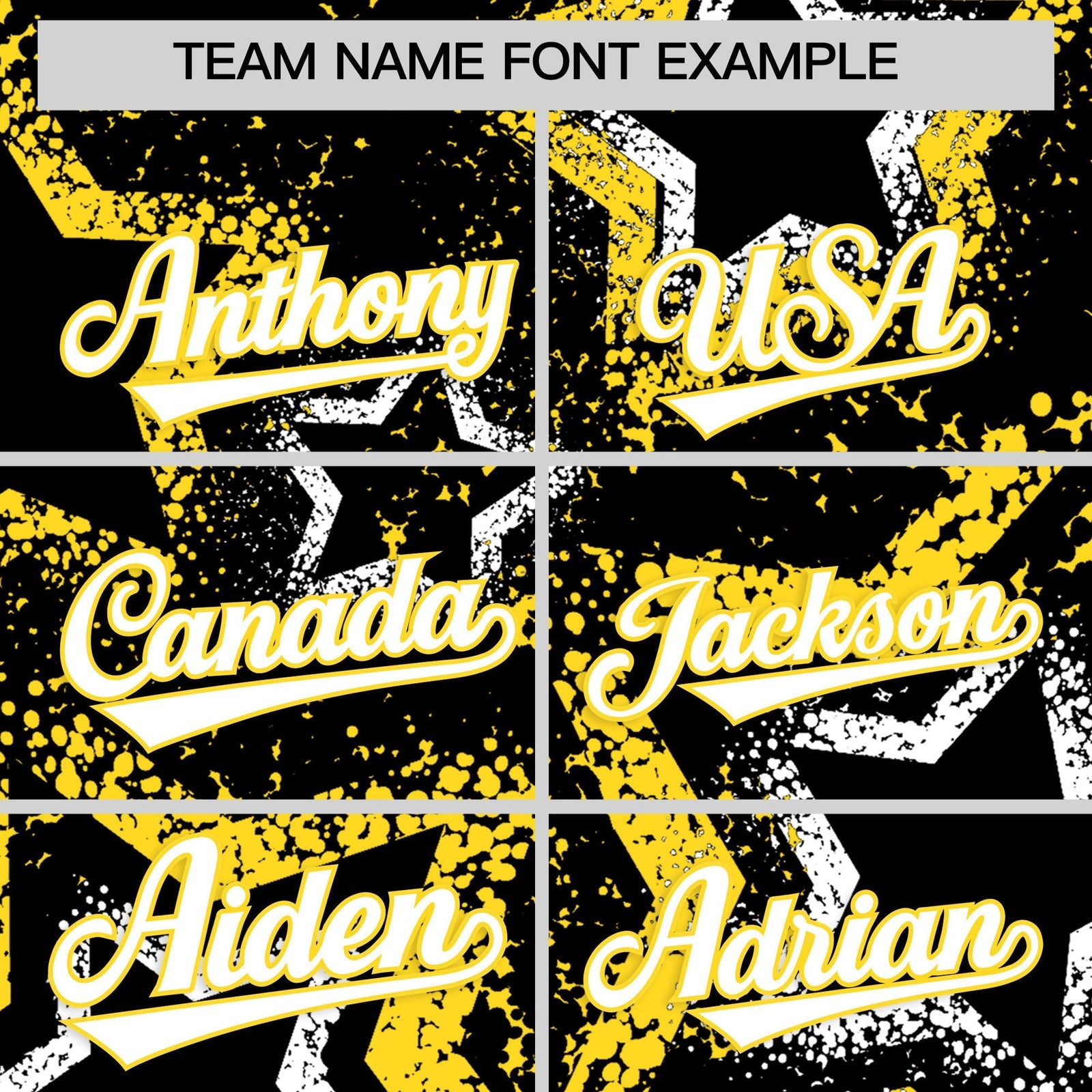 Custom Black White Gold Star-Shaped Ink Texture Graffiti Pattern Baseball Jersey | Sublimation Printed & Stitched,Add Name and Numbern,Perfect for Parties,Perfect for Training | KXKSHOP