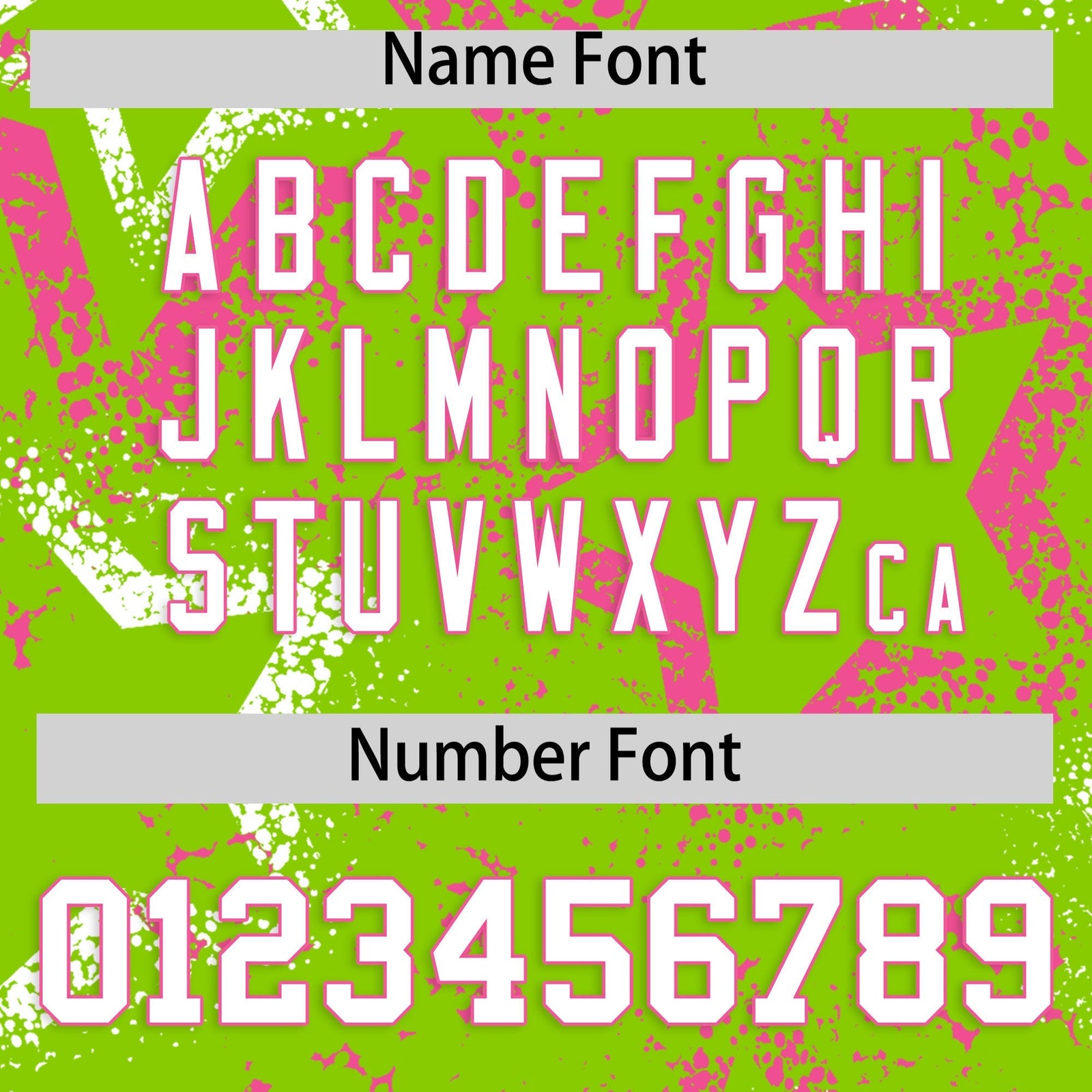 Custom Neon Green Pink White Star-Shaped Ink Texture Graffiti Pattern Baseball Jersey | Sublimation Printed & Stitched,Add Name and Numbern,Perfect for Parties,Perfect for Training | KXKSHOP