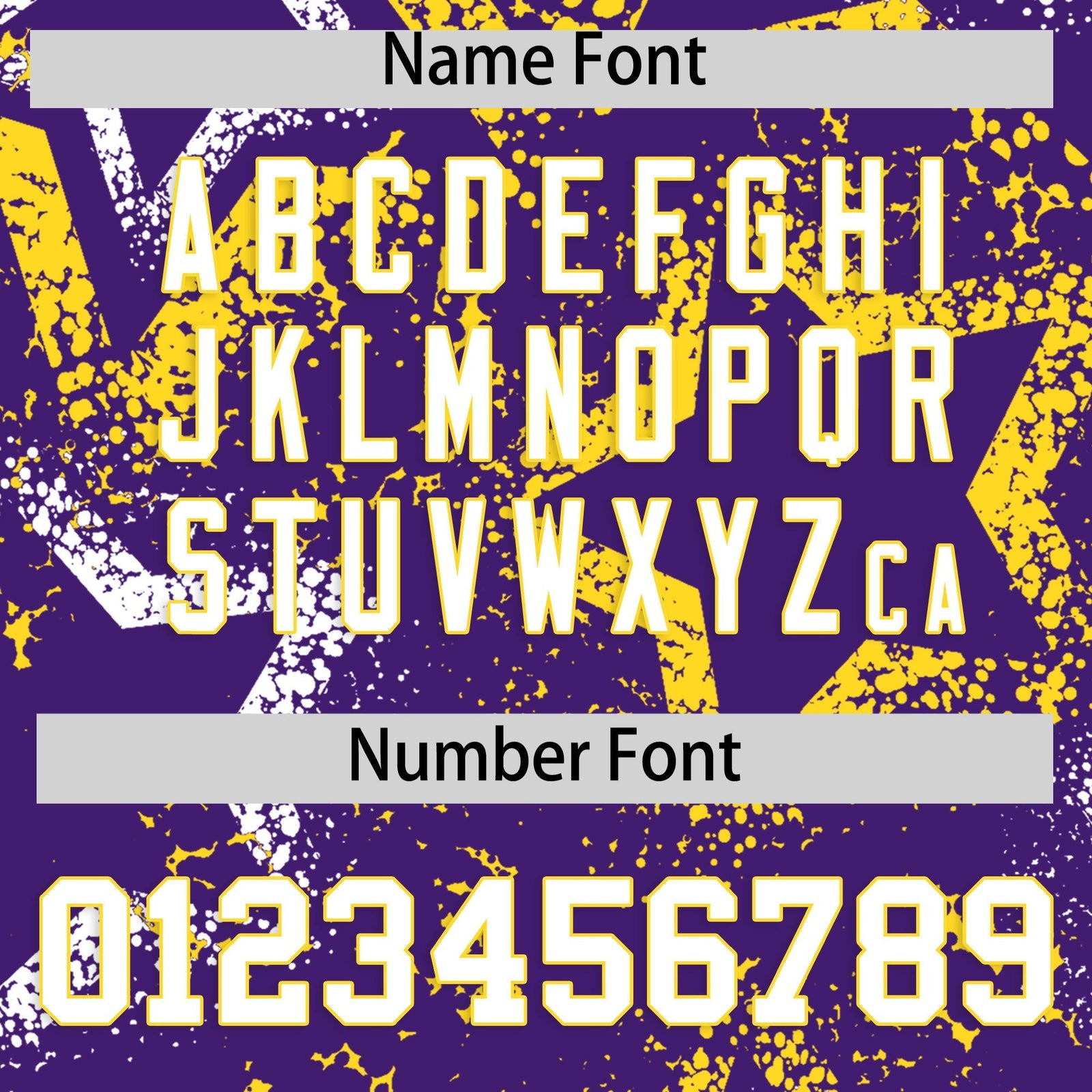 Custom Purple White Gold Star-Shaped Ink Texture Graffiti Pattern Baseball Jersey | Sublimation Printed & Stitched,Add Name and Numbern,Perfect for Parties,Perfect for Training | KXKSHOP