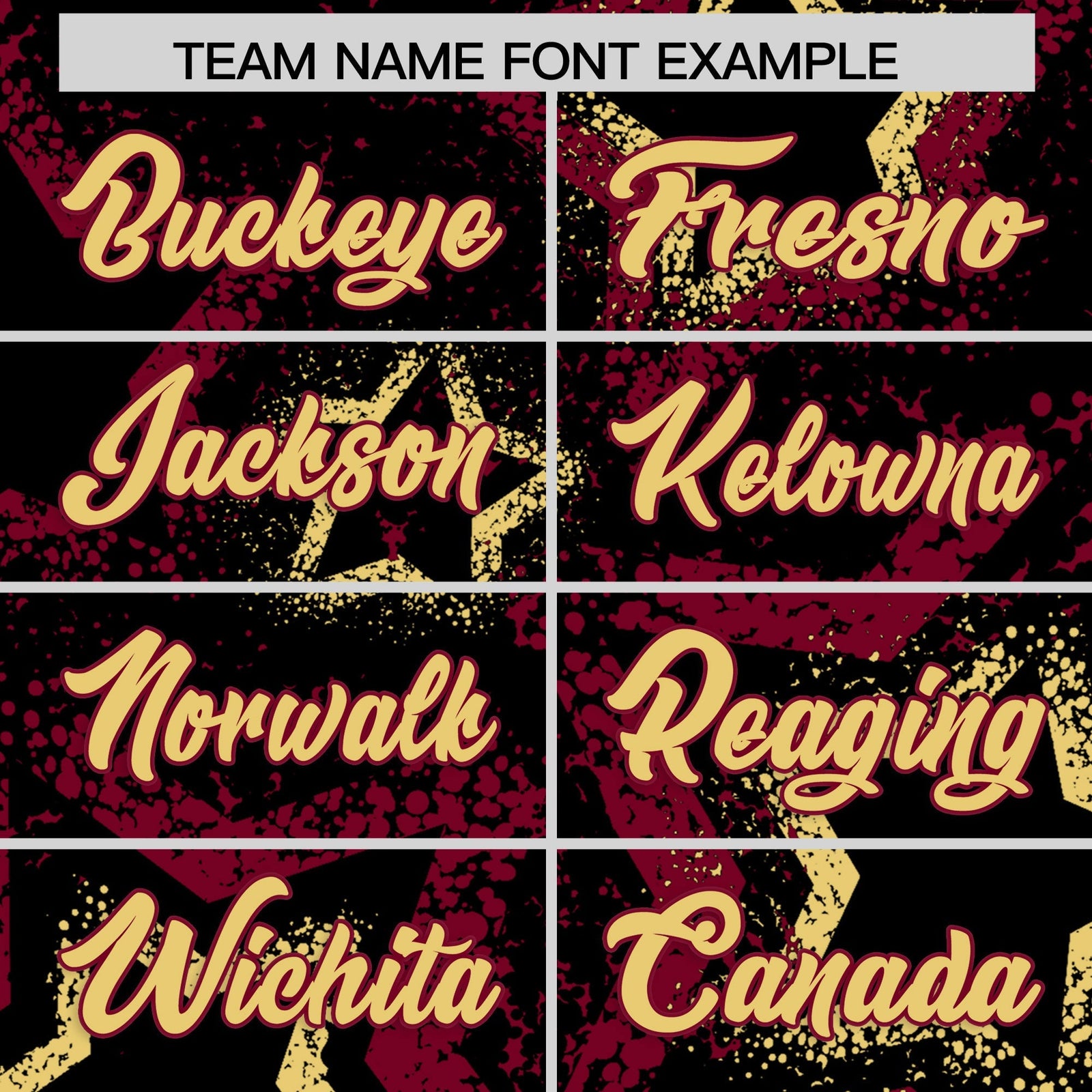 Custom Black Khaki Crimson Star-Shaped Ink Texture Graffiti Pattern Baseball Jersey | Sublimation Printed & Stitched,Add Name and Numbern,Perfect for Parties,Perfect for Training | KXKSHOP
