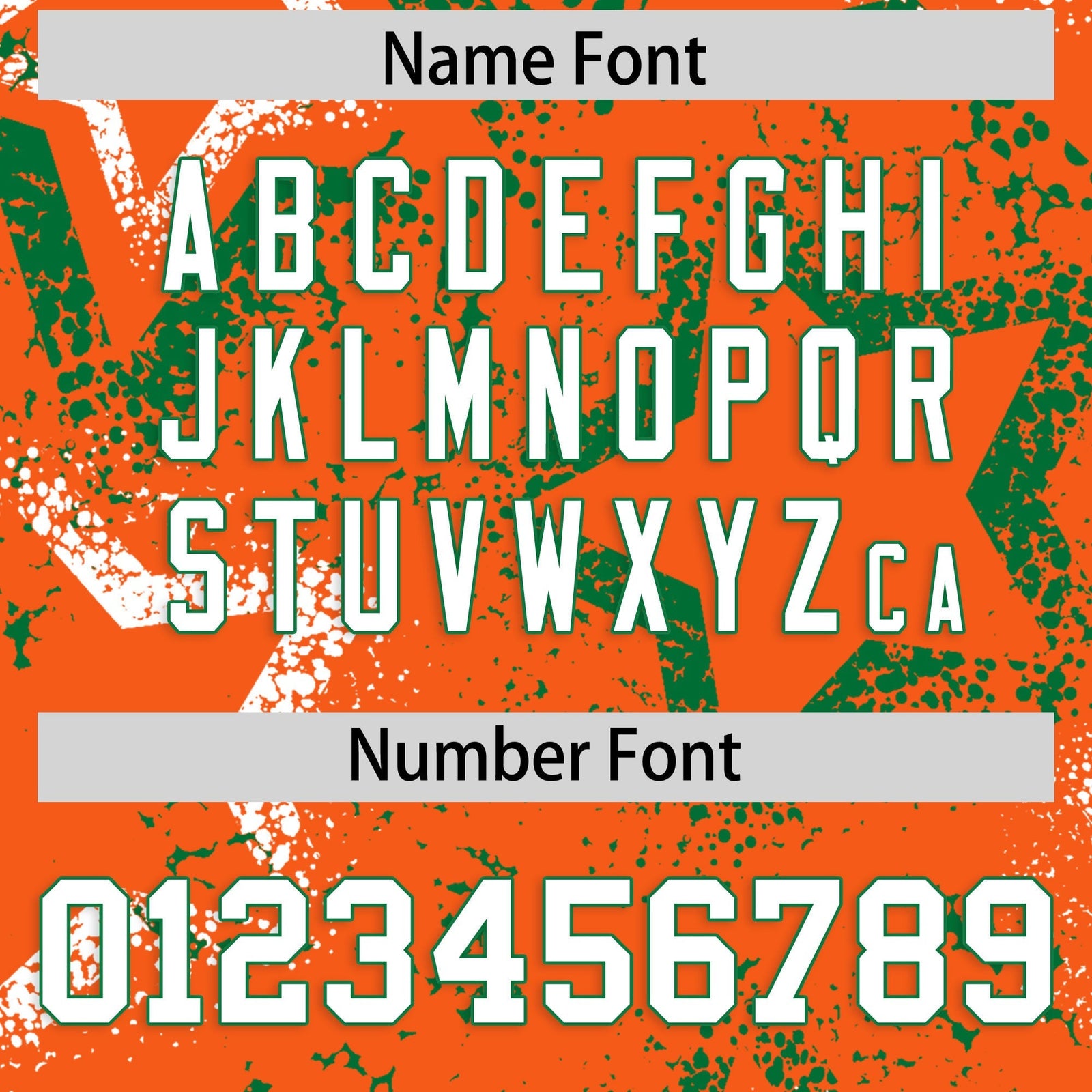 Custom Orange White Kelly Green Star-Shaped Ink Texture Graffiti Pattern Baseball Jersey | Sublimation Printed & Stitched,Add Name and Numbern,Perfect for Parties,Perfect for Training | KXKSHOP