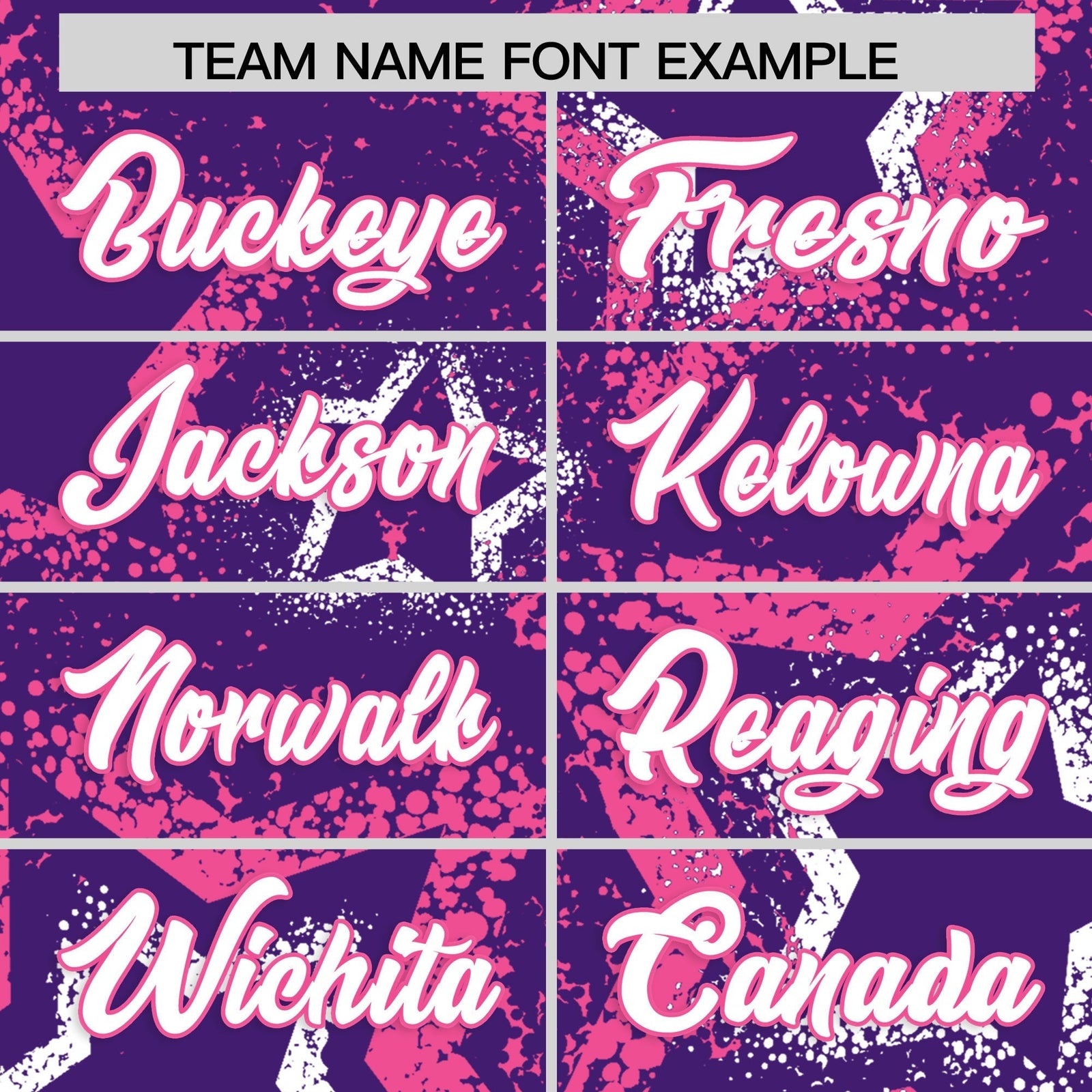 Custom Purple White Pink Star-Shaped Ink Texture Graffiti Pattern Baseball Jersey | Sublimation Printed & Stitched,Add Name and Numbern,Perfect for Parties,Perfect for Training | KXKSHOP