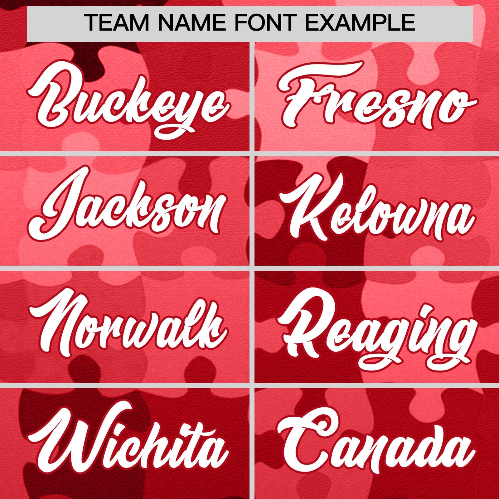 Custom Red White Puzzle Elements Baseball Jersey | Sublimation Printed & Stitched,Add Name and Numbern,Perfect for Teams | KXKSHOP