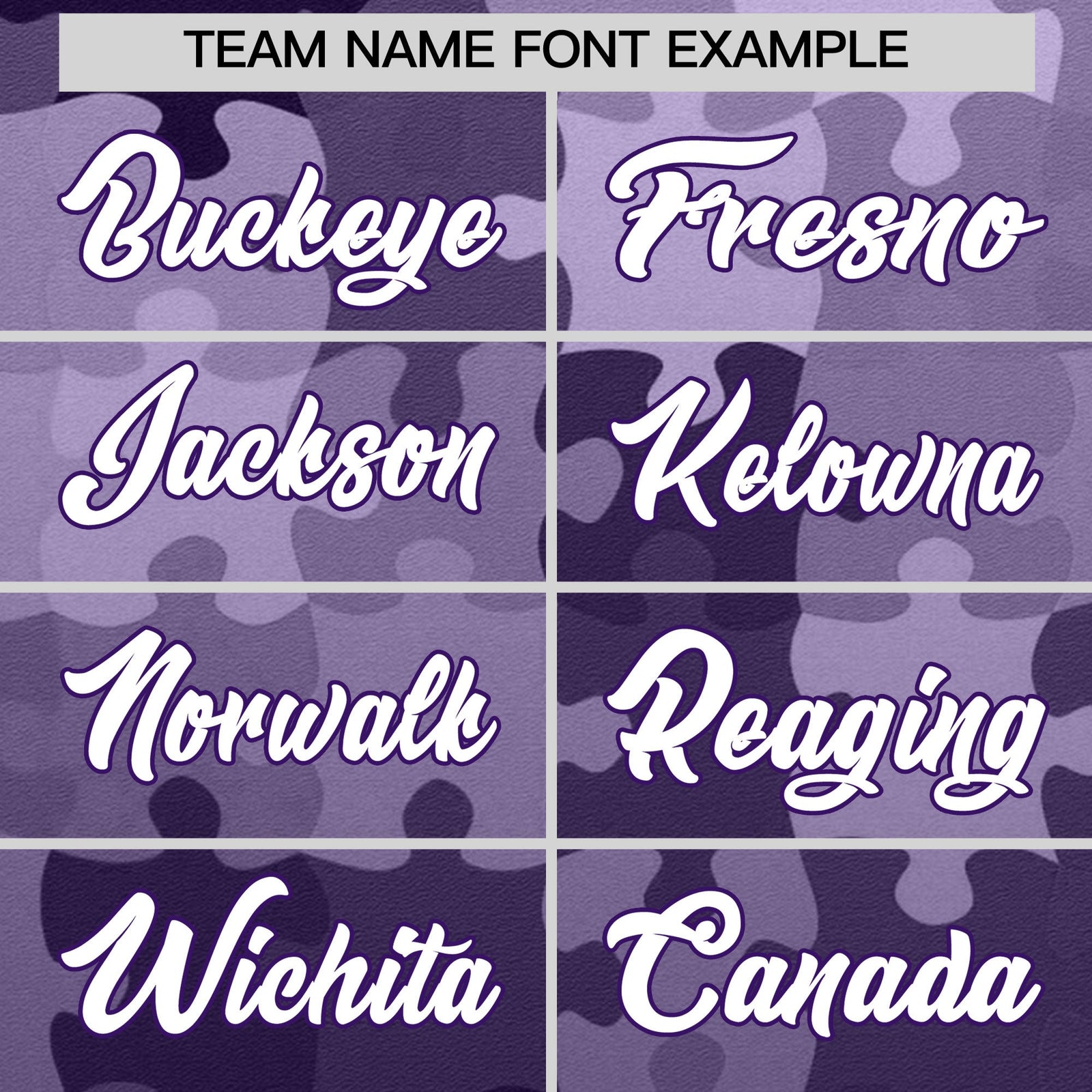 Custom White Purple Puzzle Elements Baseball Jersey | Sublimation Printed & Stitched,Add Name and Numbern,Perfect for Teams | KXKSHOP