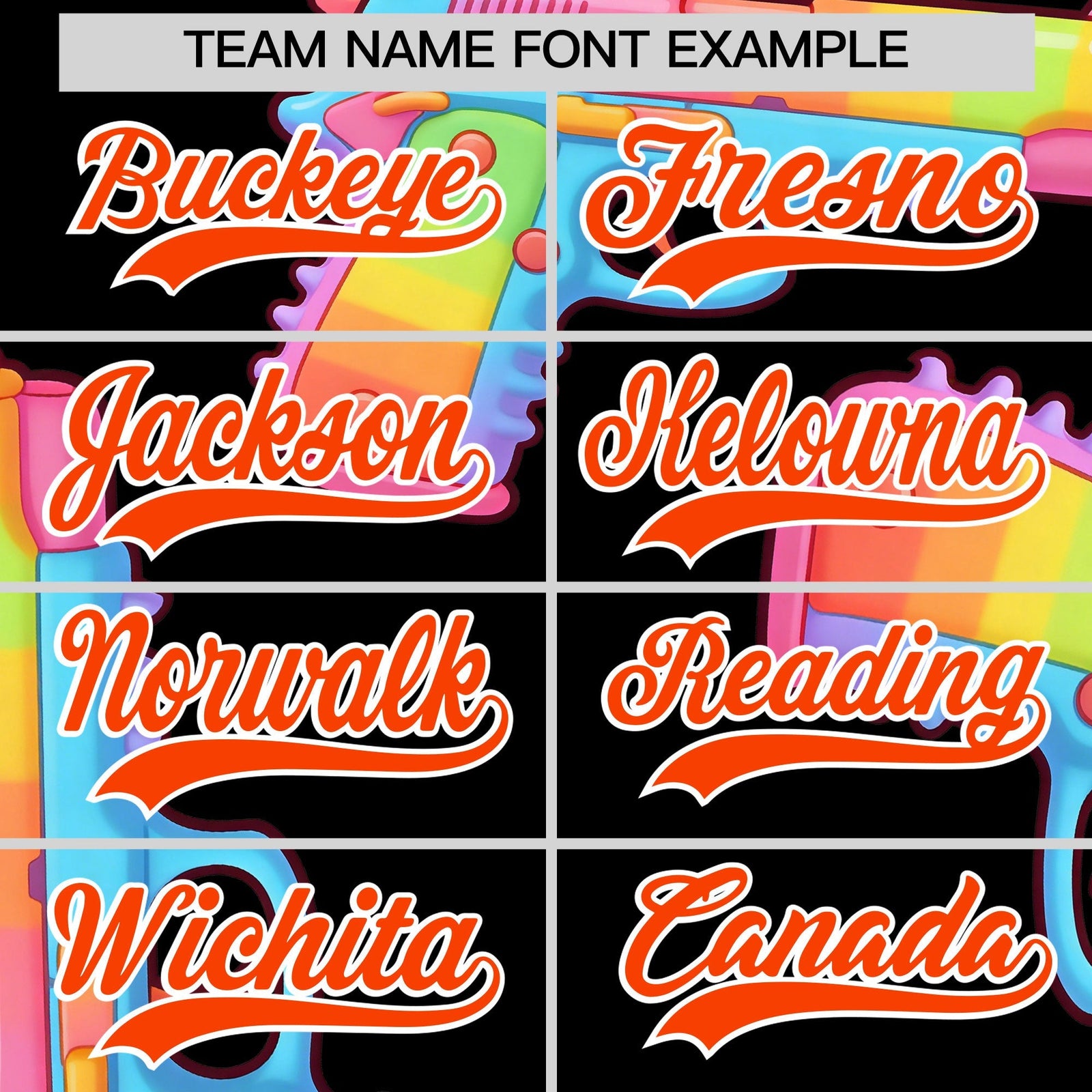 Custom Youth Baseball Jersey Black Orange Sugar-Coated Firepower Graffiti Pattern Urban Fashion