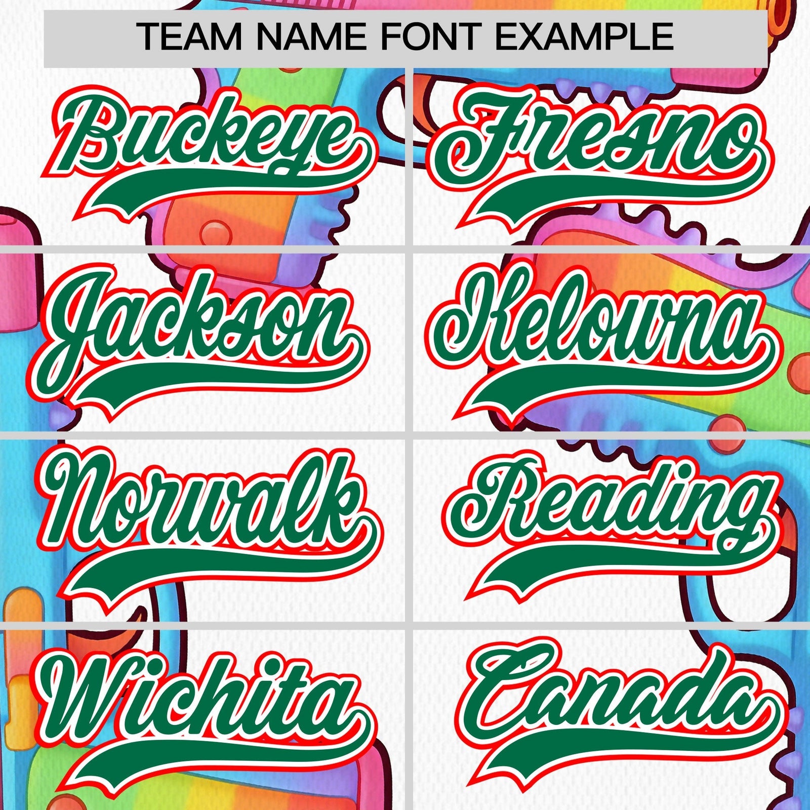 Custom Youth Baseball Jersey White Kelly Green Sugar-Coated Firepower Graffiti Pattern Hip-hop