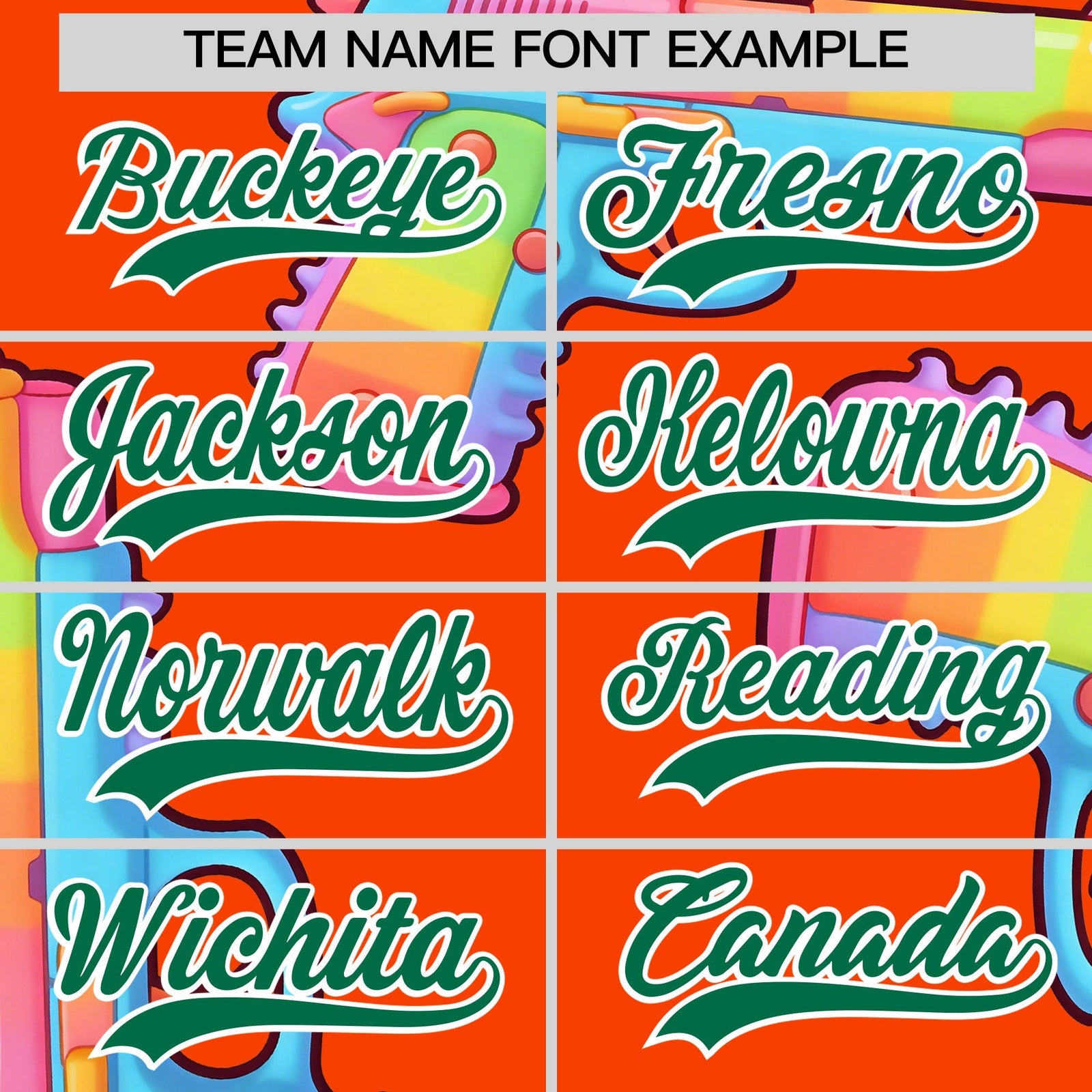 Custom Youth Baseball Jersey Orange Kelly Green Sugar-Coated Firepower Graffiti Pattern Hip-hop