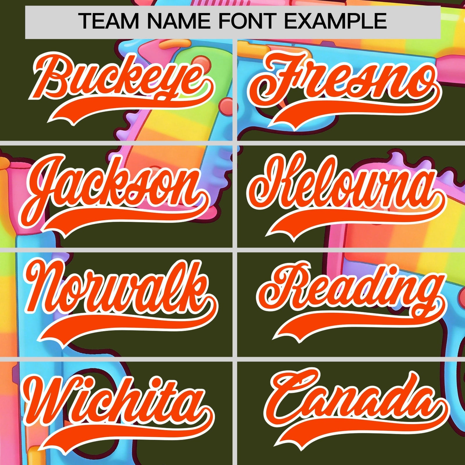 Custom Youth Baseball Jersey Olive Orange Sugar-Coated Firepower Graffiti Pattern Hip-hop