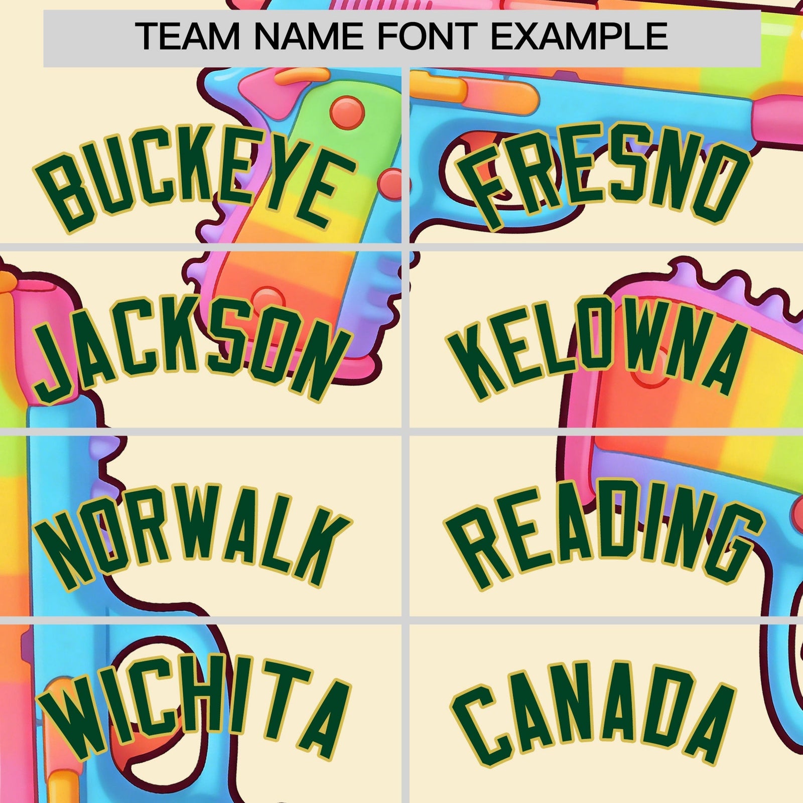 Custom Youth Baseball Jersey Cream Dark Green Sugar-Coated Firepower Graffiti Pattern Urban Fashion