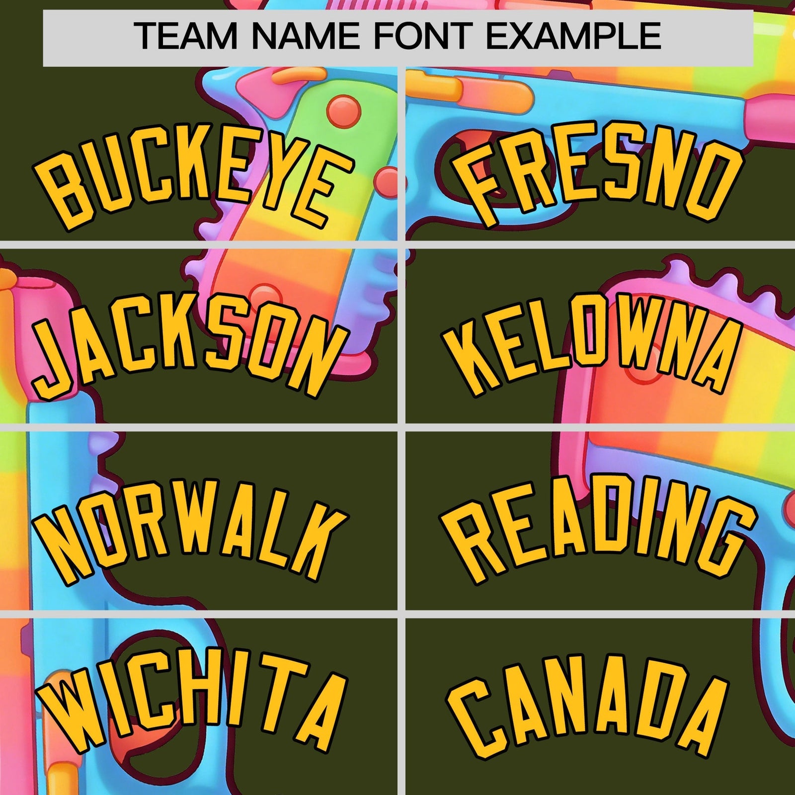 Custom Youth Baseball Jersey Olive Yellow Sugar-Coated Firepower Graffiti Pattern Street Style