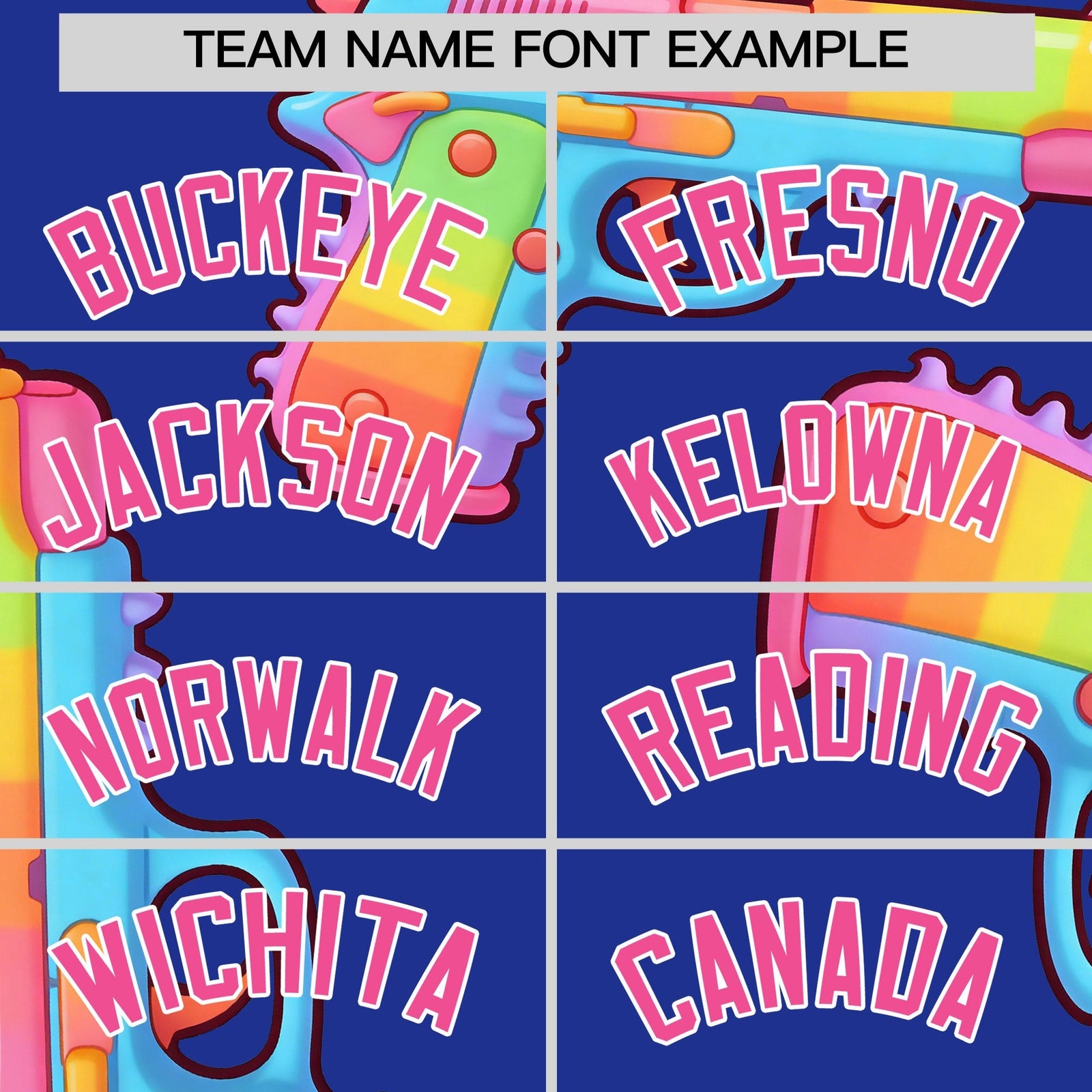 Custom Youth Baseball Jersey Royal Blue Pink Sugar-Coated Firepower Graffiti Pattern Urban Fashion