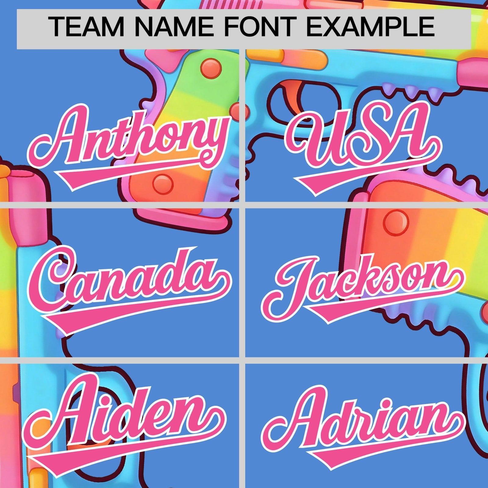 Custom Youth Baseball Jersey Powder Blue Pink Sugar-Coated Firepower Graffiti Pattern Urban Fashion