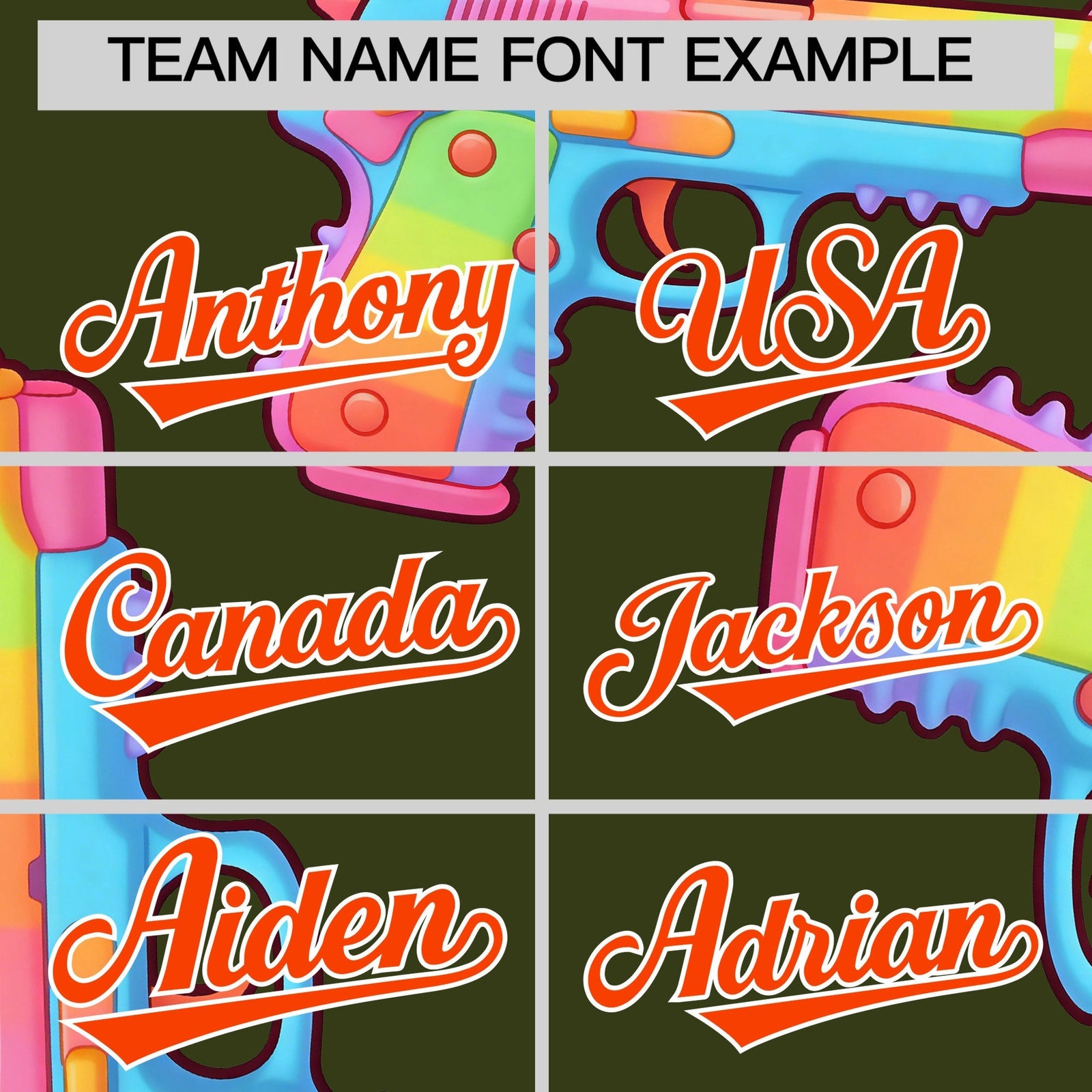 Custom Youth Baseball Jersey Olive Orange Sugar-Coated Firepower Graffiti Pattern Hip-hop