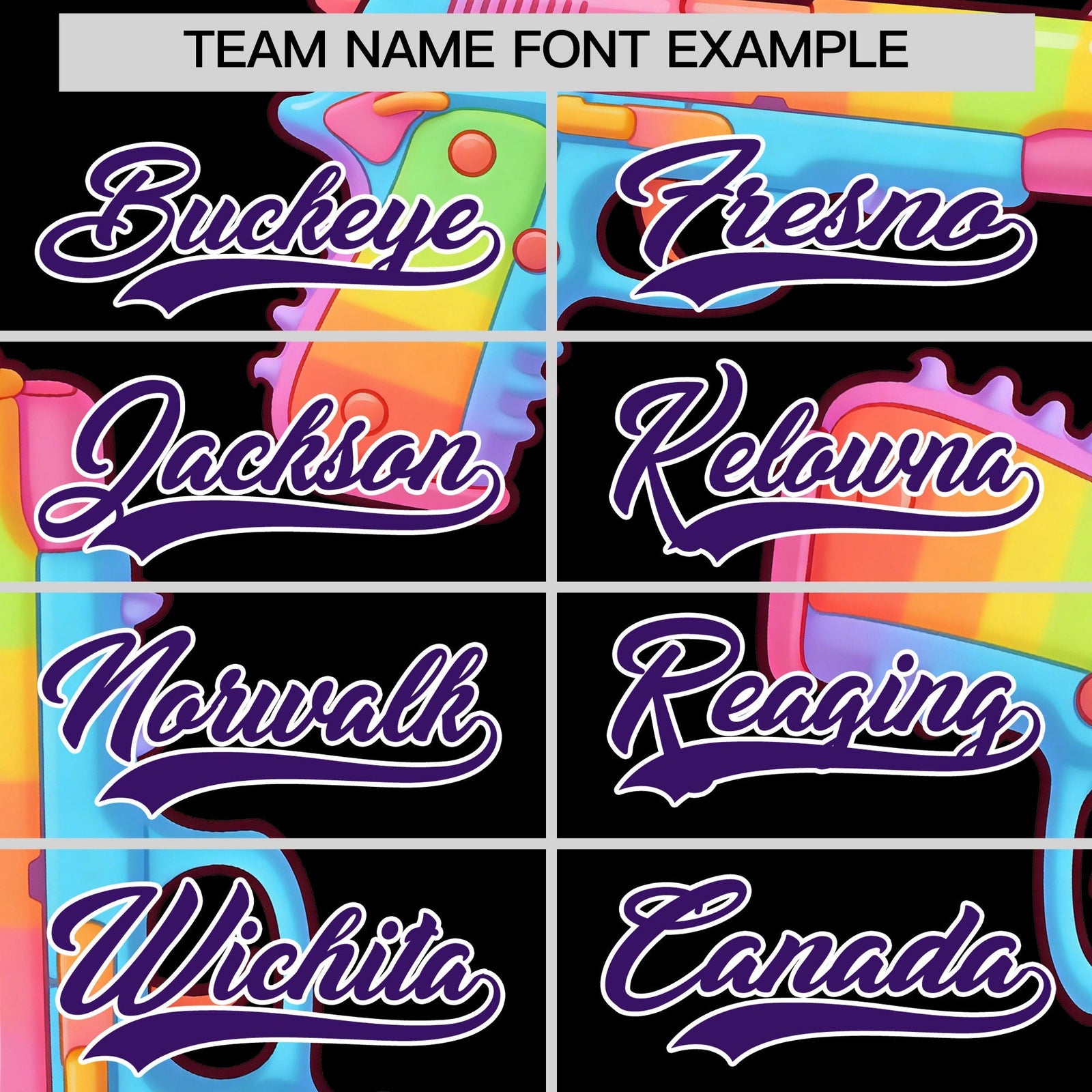 Custom Youth Baseball Jersey Black Purple Sugar-Coated Firepower Graffiti Pattern Street Style