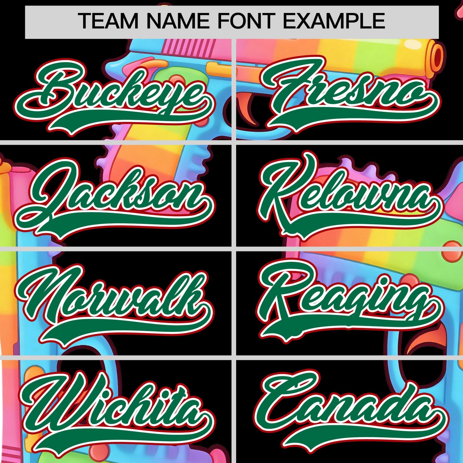Custom Youth Baseball Jersey Black Kelly Green Sugar-Coated Firepower Graffiti Pattern Urban Fashion