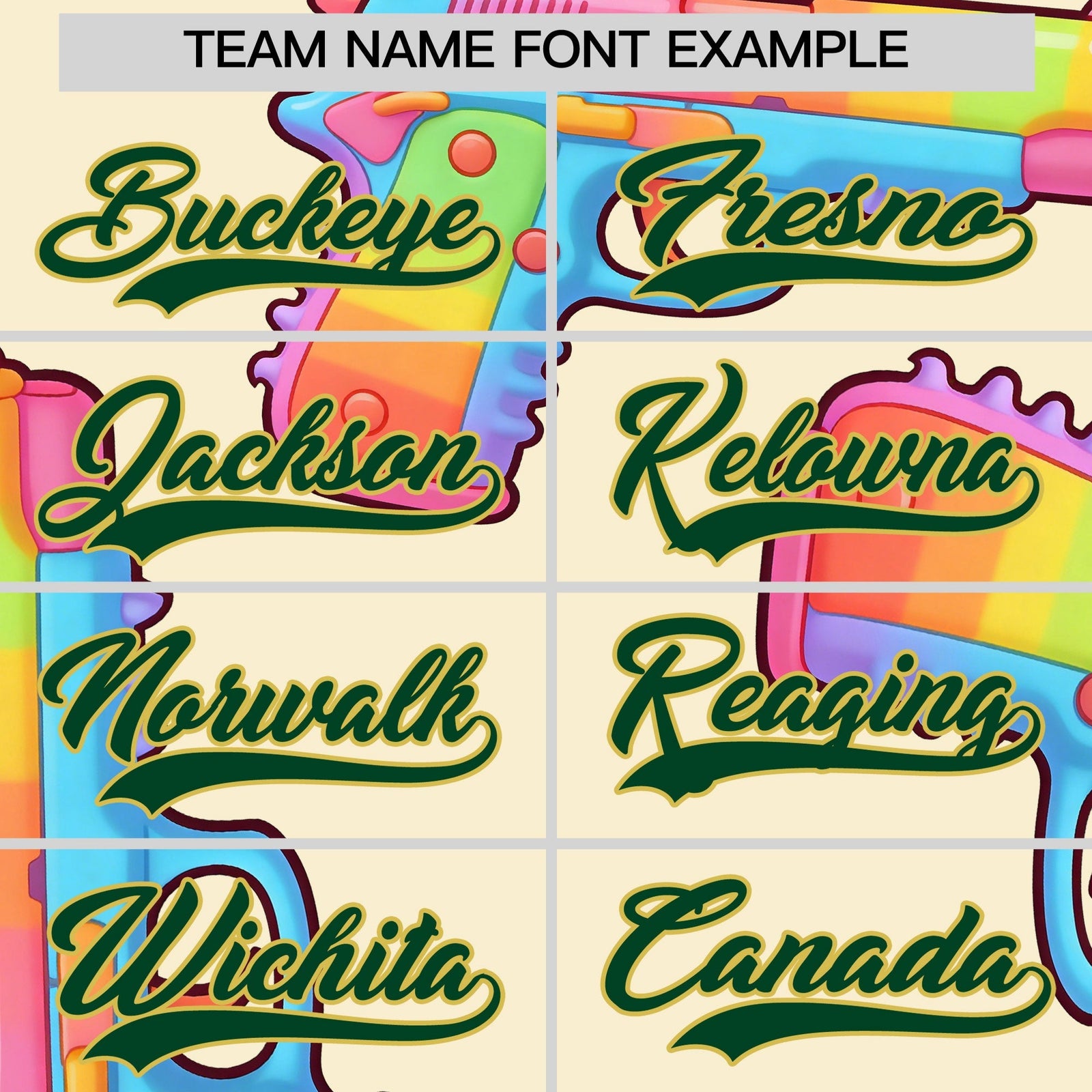 Custom Youth Baseball Jersey Cream Dark Green Sugar-Coated Firepower Graffiti Pattern Urban Fashion