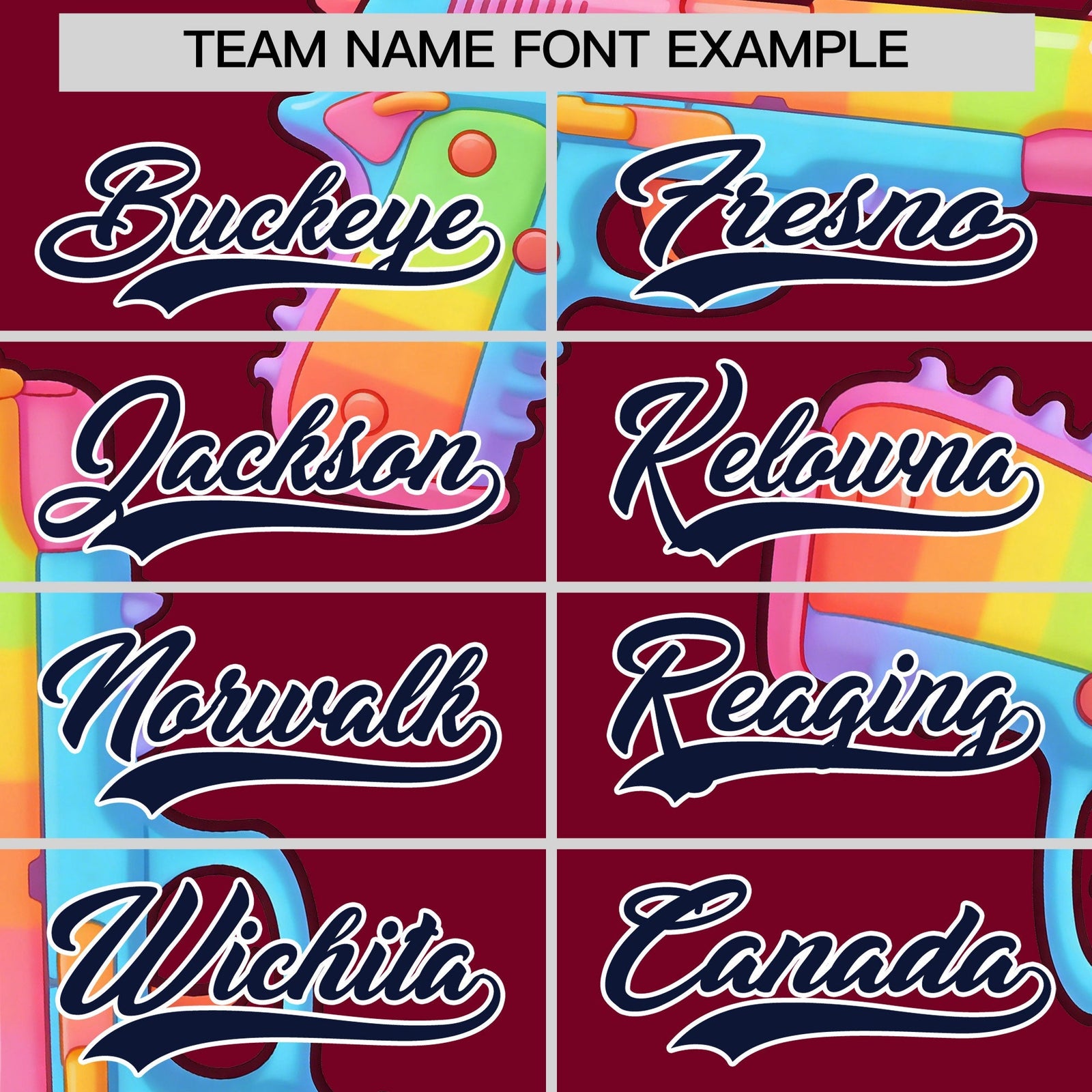 Custom Youth Baseball Jersey Crimson Navy Sugar-Coated Firepower Graffiti Pattern Street Style