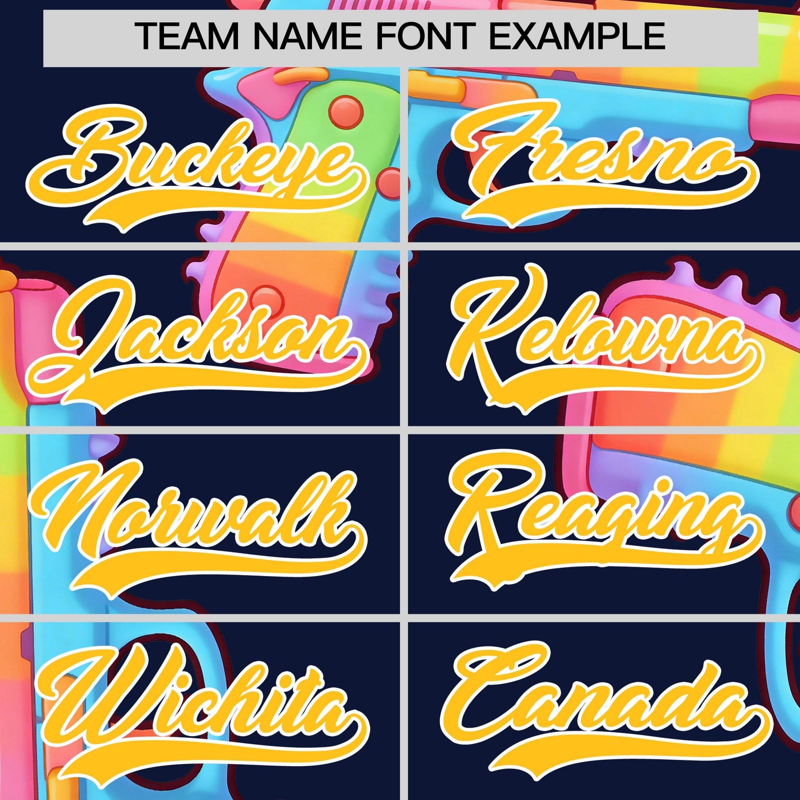 Custom Youth Baseball Jersey Navy Yellow Sugar-Coated Firepower Graffiti Pattern Hip-hop