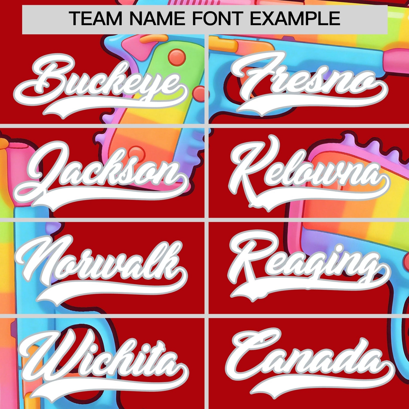 Custom Youth Baseball Jersey Red White Sugar-Coated Firepower Graffiti Pattern Urban Fashion