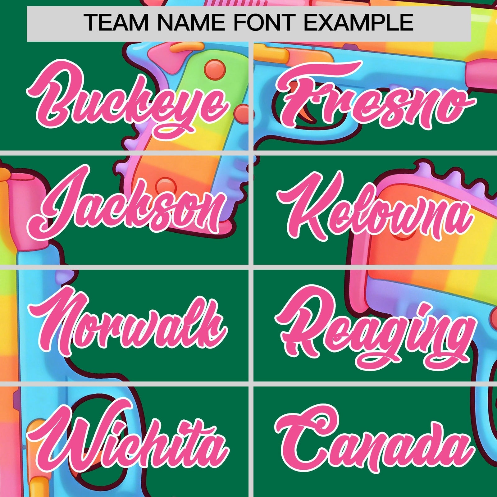 Custom Youth Baseball Jersey Kelly Green Pink Sugar-Coated Firepower Graffiti Pattern Hip-hop
