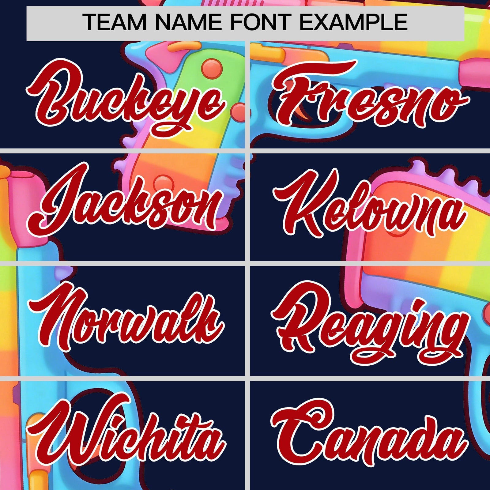 Custom Youth Baseball Jersey Navy Red Sugar-Coated Firepower Graffiti Pattern Street Style