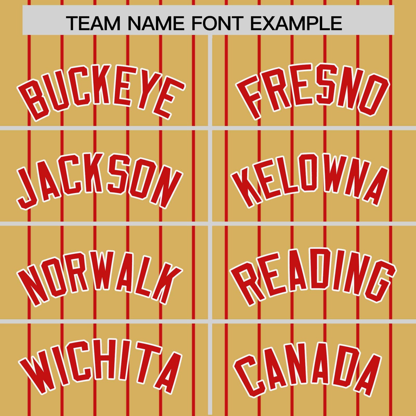 Custom Old Gold Red Pinstripe Personalized Two-Tone Authentic Baseball Jersey