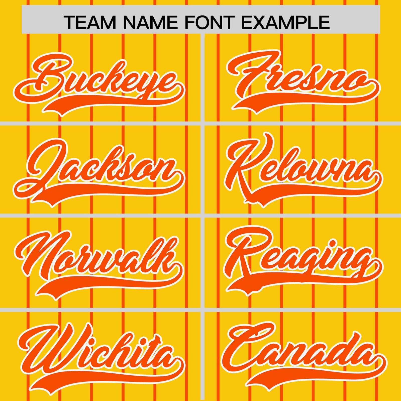 Custom Gold Orange Pinstripe Personalized Two-Tone Authentic Baseball Jersey