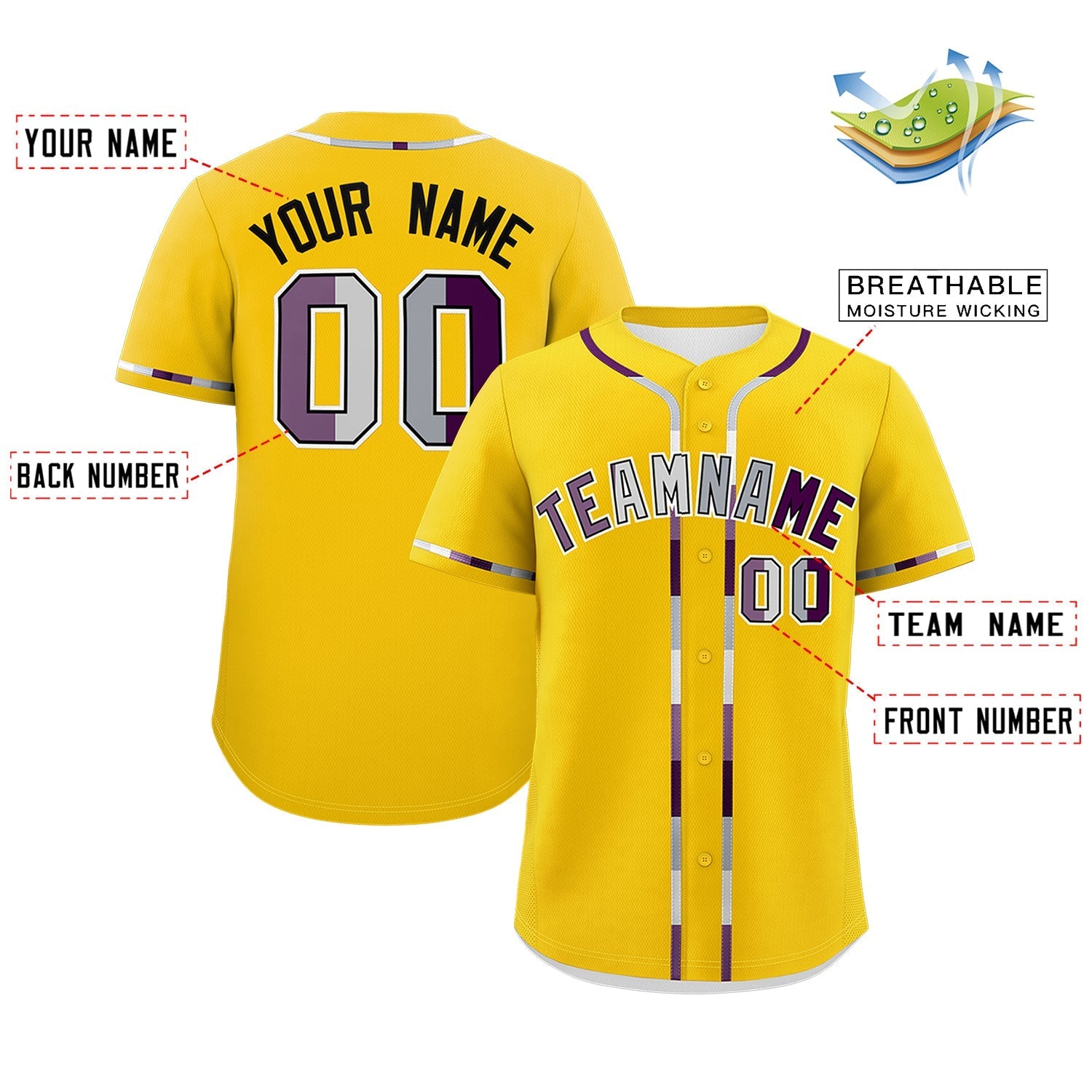Custom Gold Genderless For Pride Month Classic Style Baseball Jersey| KXKSHOP
