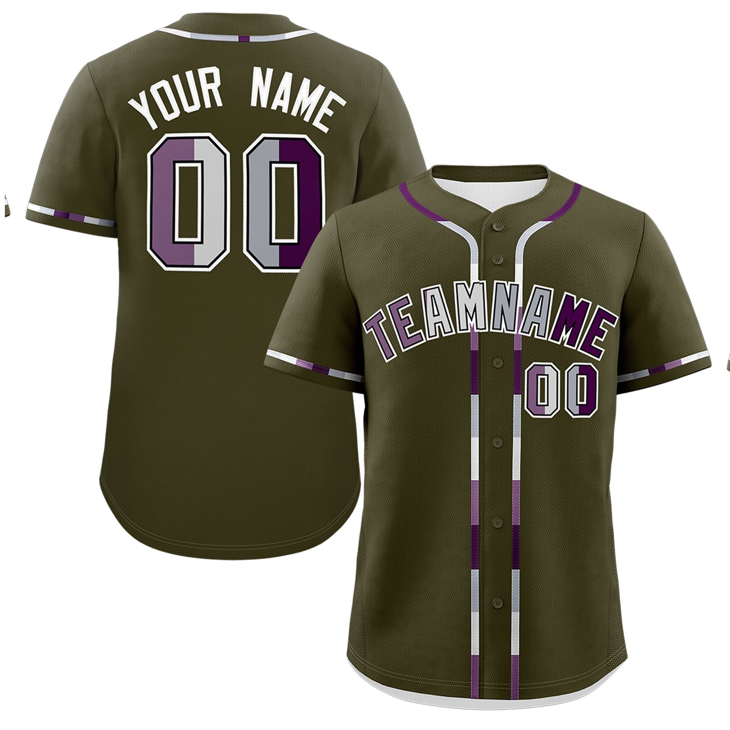 Custom Olive Genderless For Pride Month Classic Style Baseball Jersey| KXKSHOP