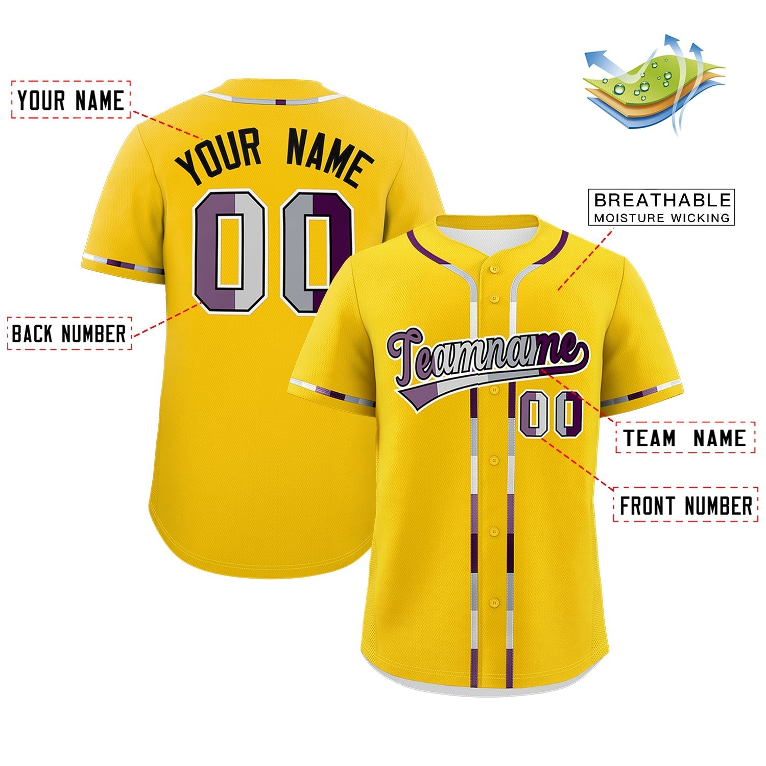 Custom Gold Genderless For Pride Month Classic Style Baseball Jersey| KXKSHOP