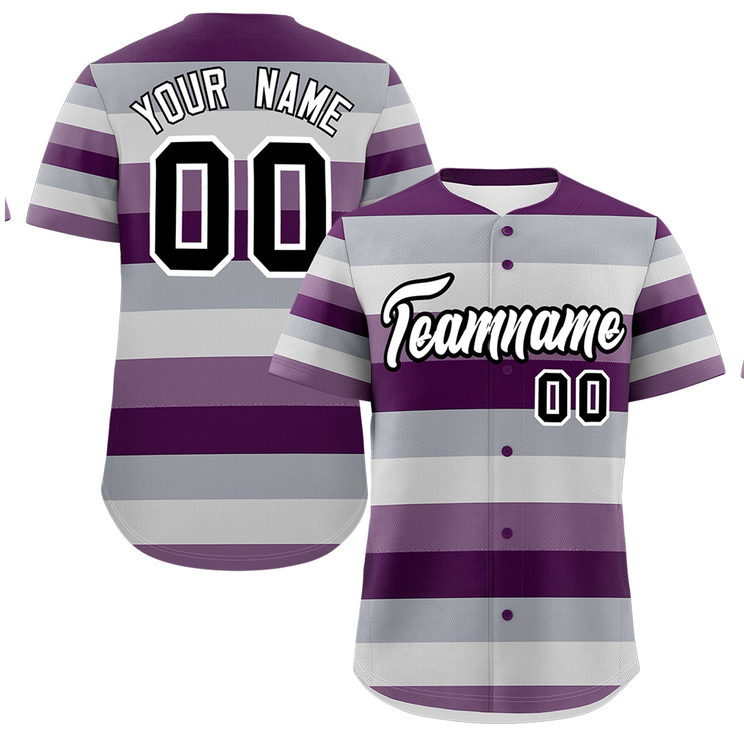 Custom Purple Gray Genderless For Pride Month Classic Style Baseball Jersey| KXKSHOP