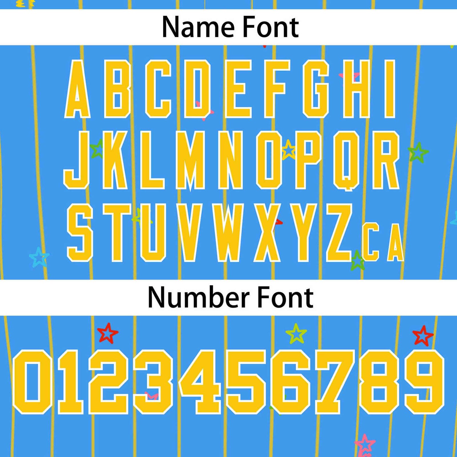 Custom Powder Blue Gold Stripe Fashion Personalized Star Pattern Authentic Baseball Jersey
