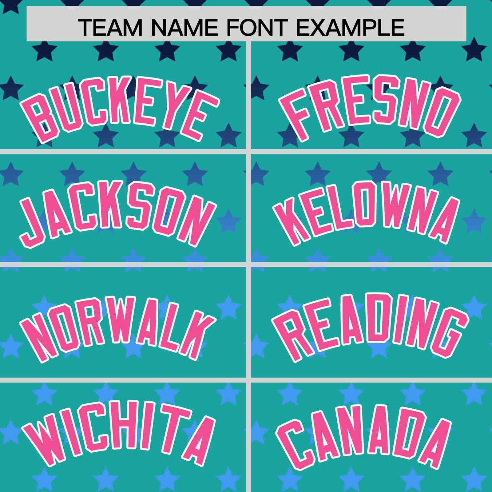 Custom Aqua Pink-White Raglan Sleeve Personalized Star Print Authentic Baseball Jersey