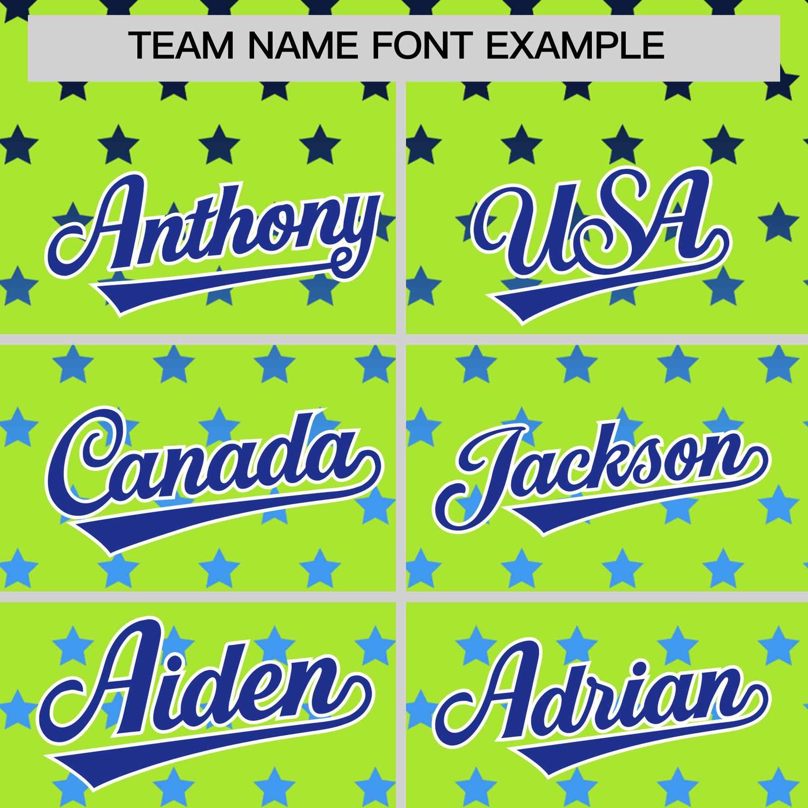 Custom Neon Green Royal-White Raglan Sleeve Personalized Star Print Authentic Baseball Jersey