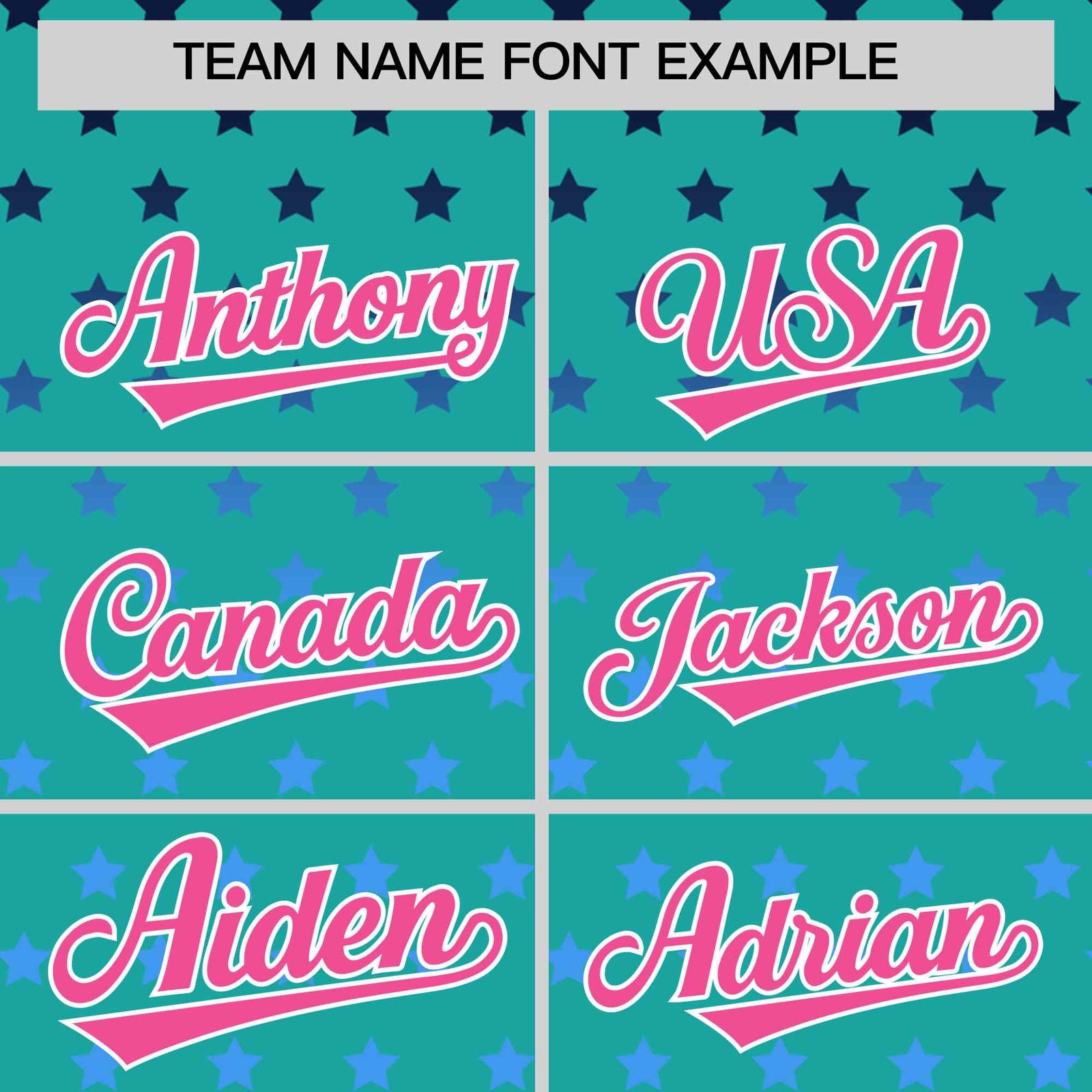 Custom Aqua Pink-White Raglan Sleeve Personalized Star Print Authentic Baseball Jersey