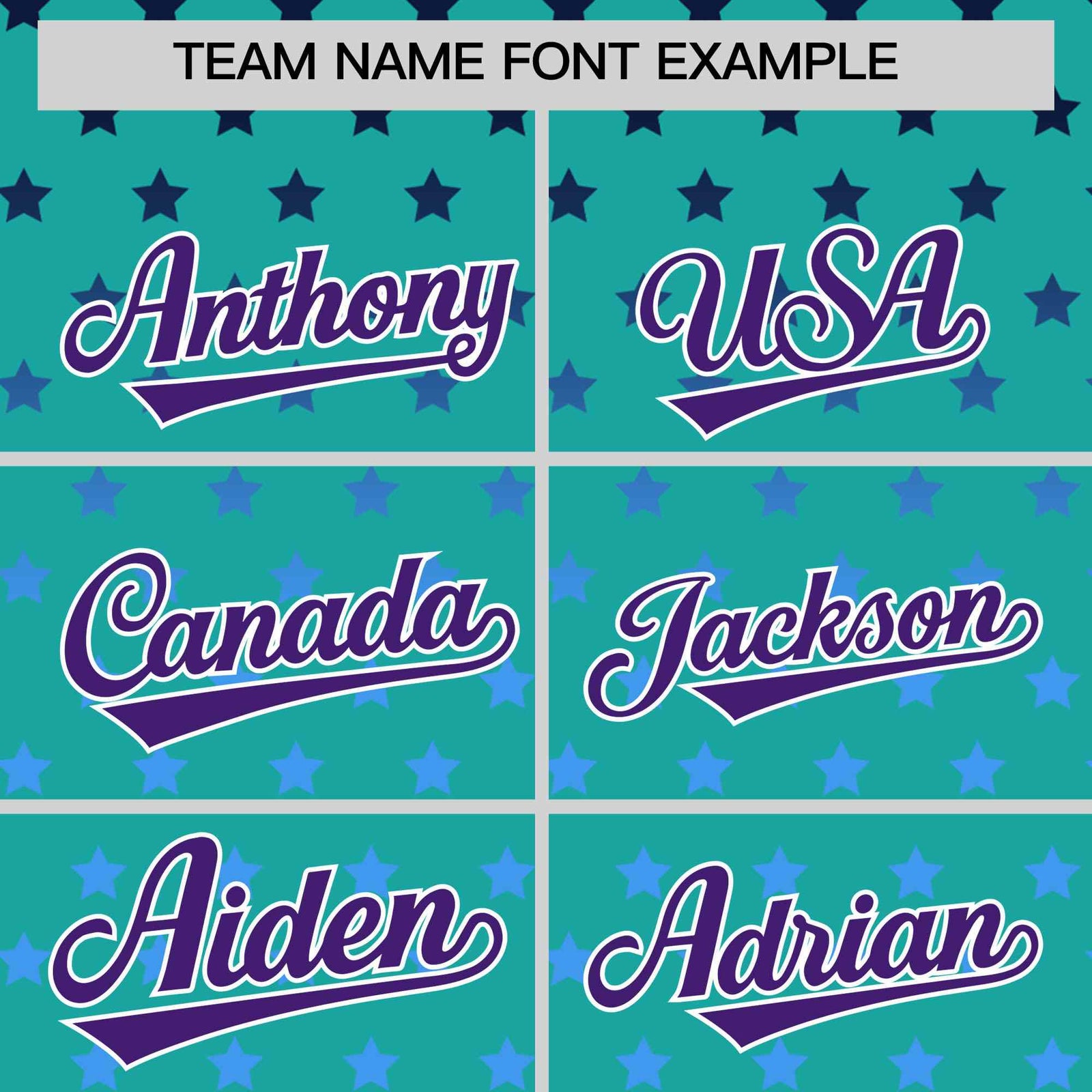 Custom Aqua Purple-White Raglan Sleeve Personalized Star Print Authentic Baseball Jersey