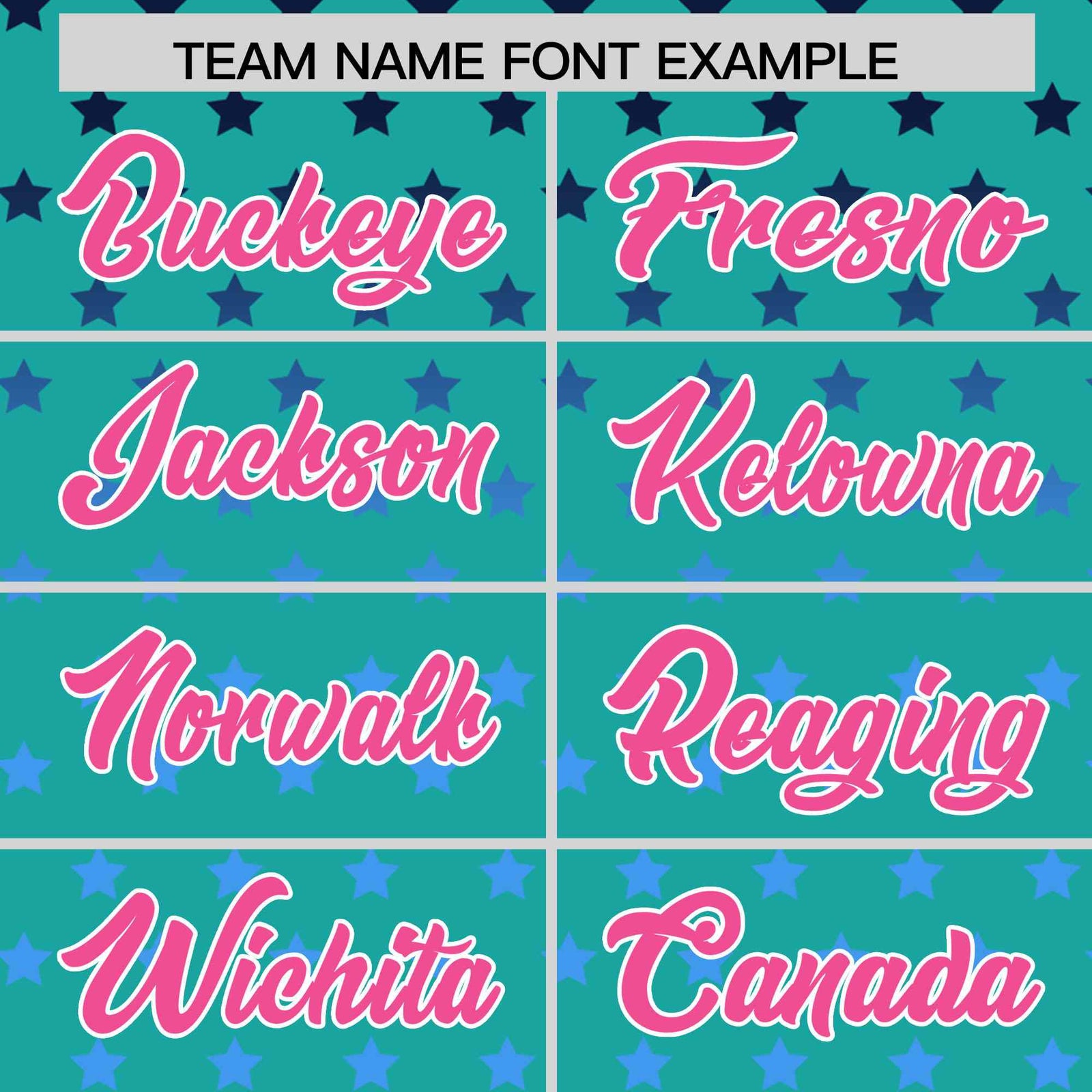 Custom Aqua Pink-White Raglan Sleeve Personalized Star Print Authentic Baseball Jersey